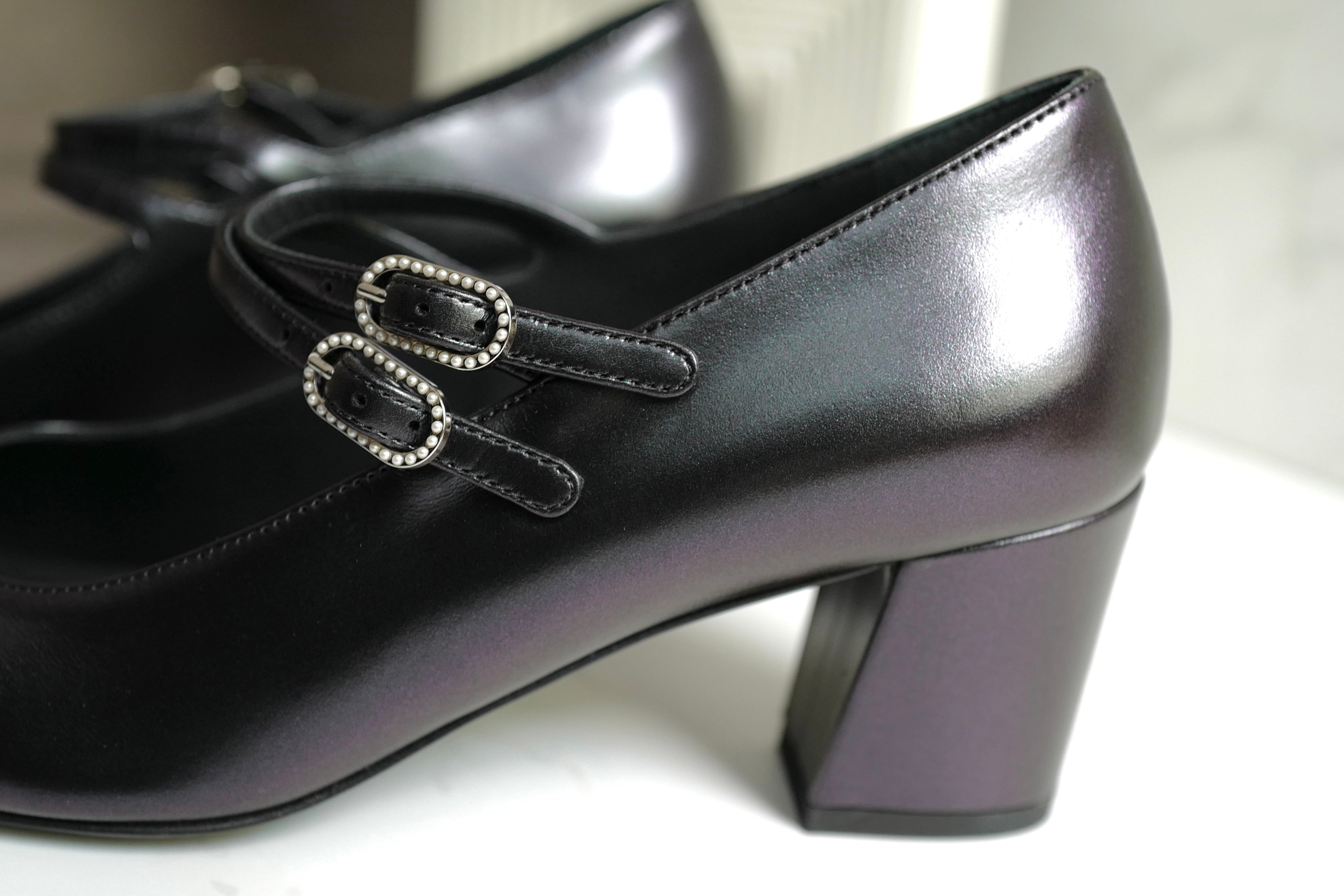 BNIB Chanel 24S Mary Jane Heels In Black Leather size 38.5 $1350
