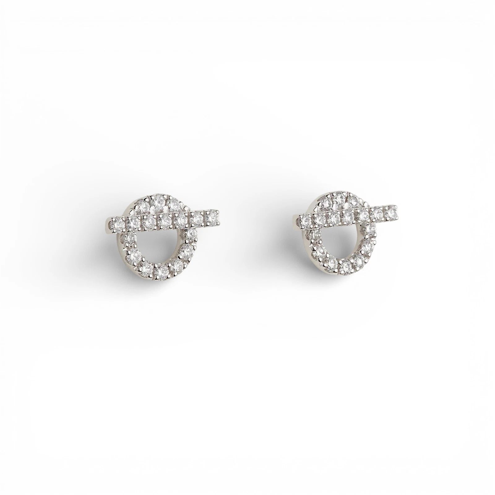 BNIB Hermes Finesse Earrings White Gold With Diamonds $11K Retail