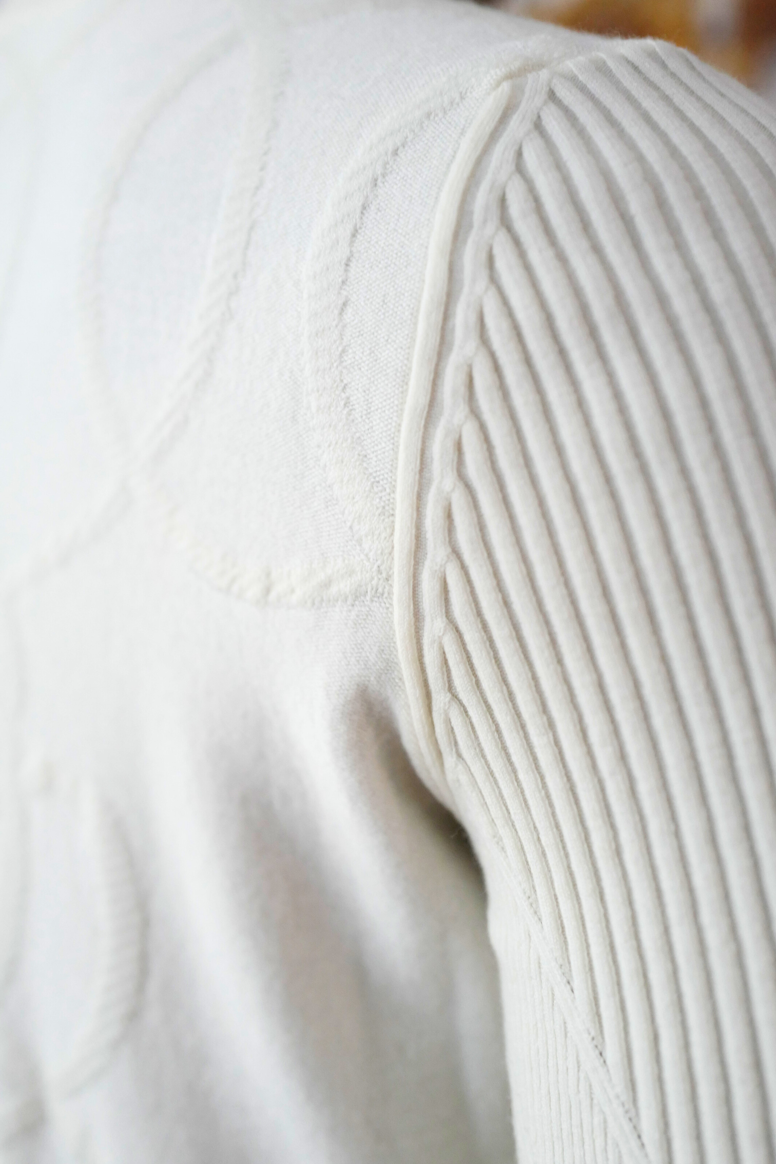New Hermès Palefroi Remix Light Half-Length Sleeve Long Cardigan Blanc Naturel Size 34