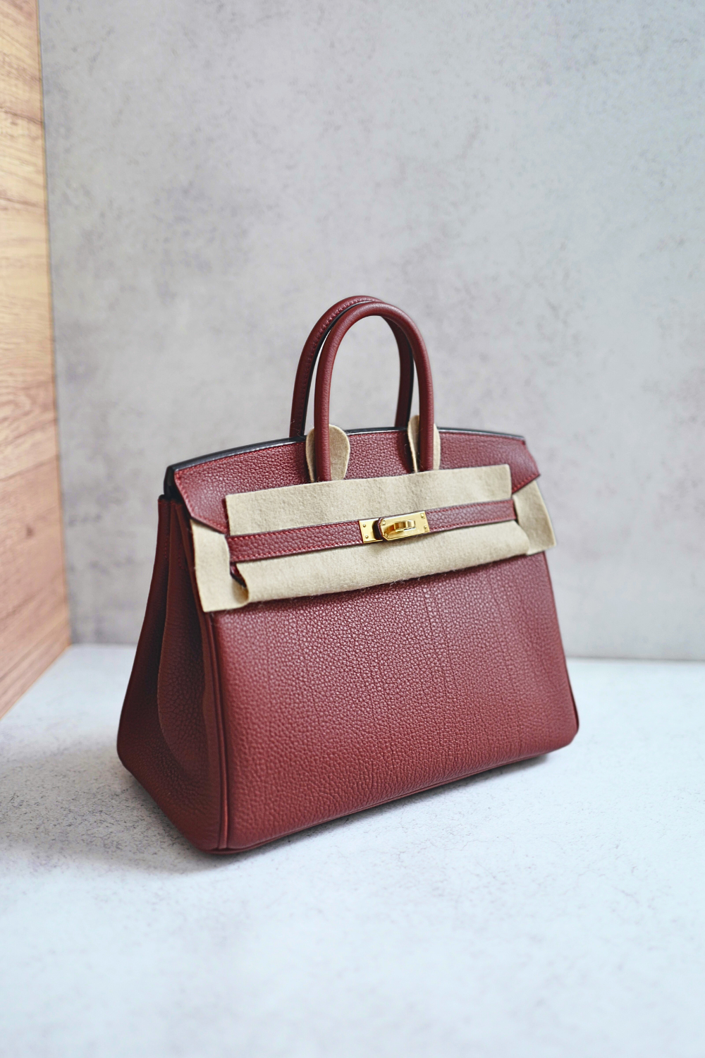 Hermes Birkin 25 Rouge H Togo Gold Hardware Complete W Stamp 2024