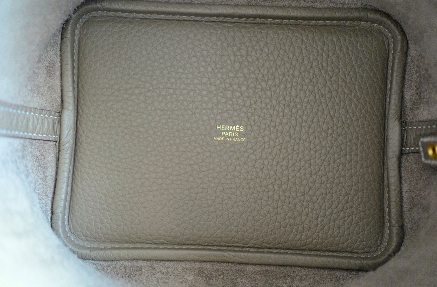 BNIB Hermes Picotin 18 Etoupe Clemence Leather with Gold Hardware