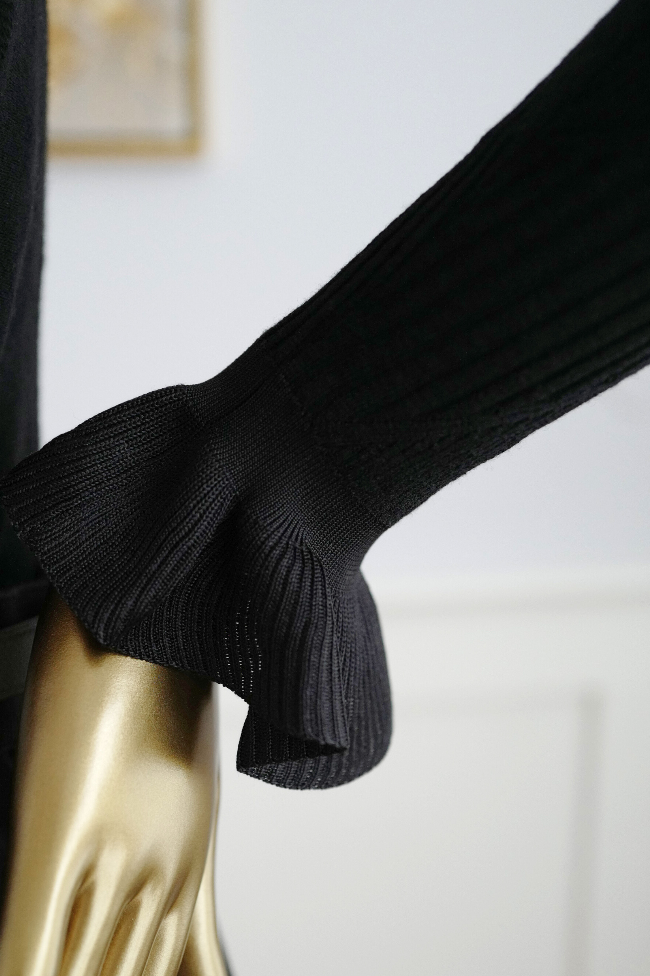NEW Hermès “Palefroi Remix” Light Knit Long Sleeve Sweater Noir Black Size 36