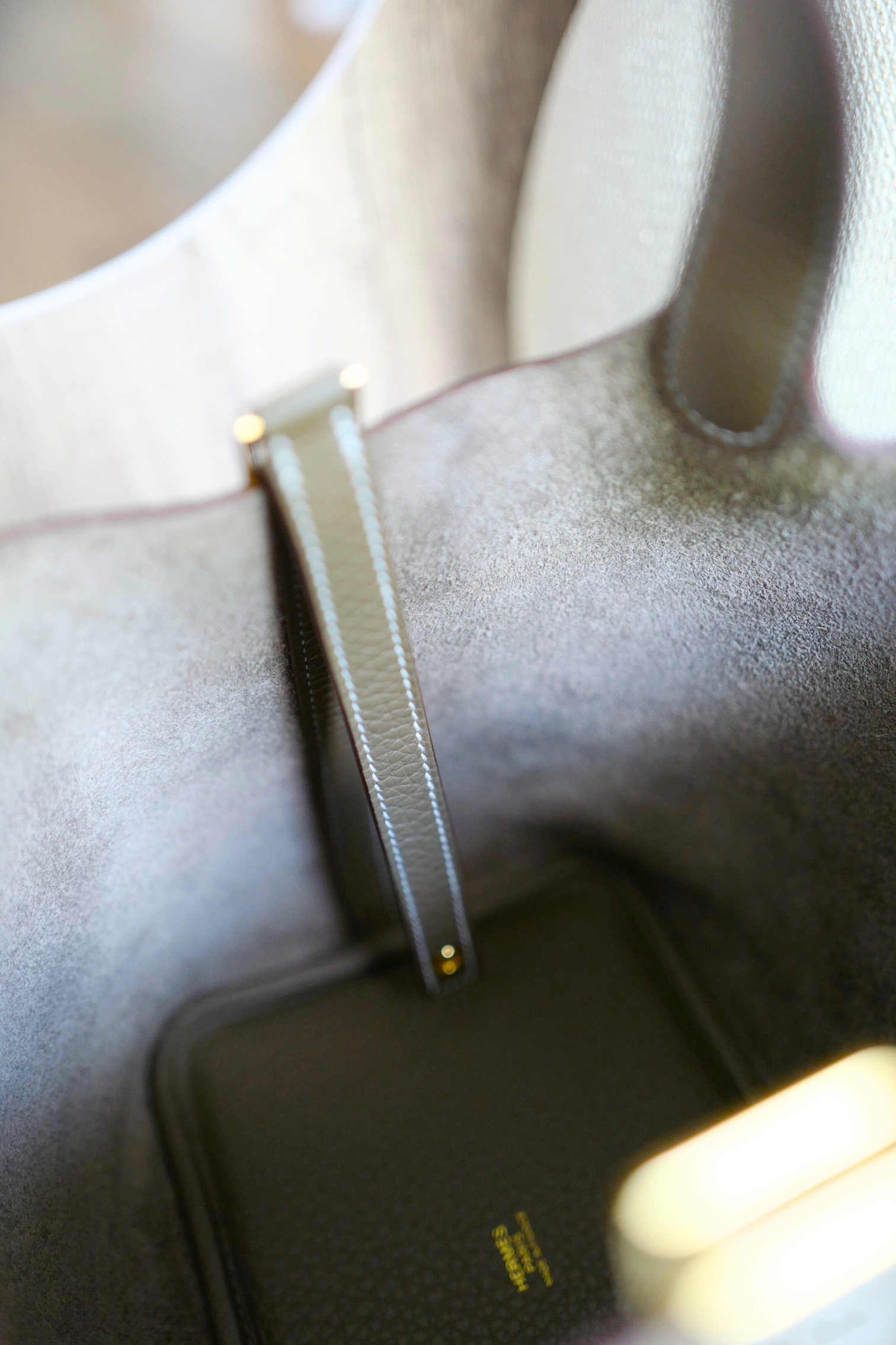 BNIB Hermes Picotin 18 Etoupe Clemence Leather with Gold Hardware