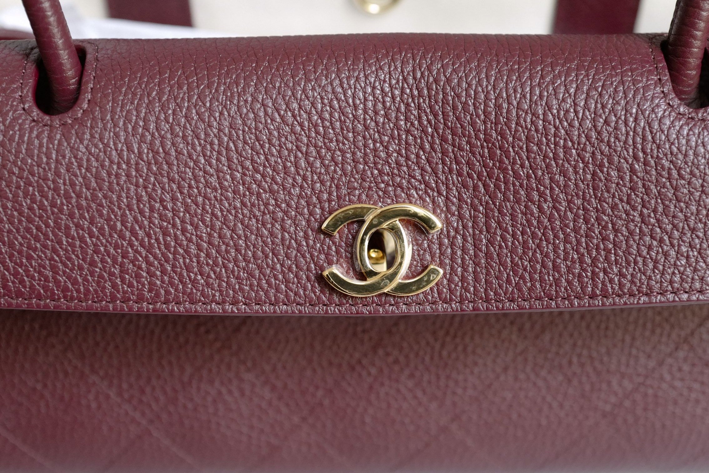 Chanel 26s Small Shopping Bag Matthieu Blazy Dark Burgundy Calfskin GHW