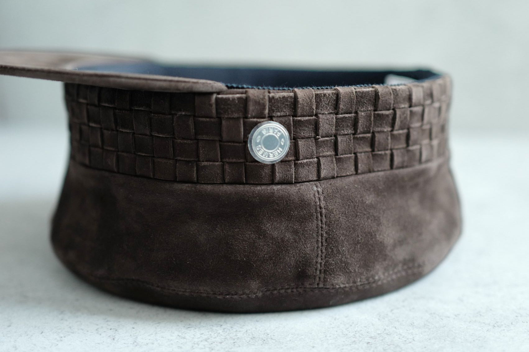 NEW Hermes Casquette Femme Giulietta in Marron Ebene Size 57 Hat $1600 Retail