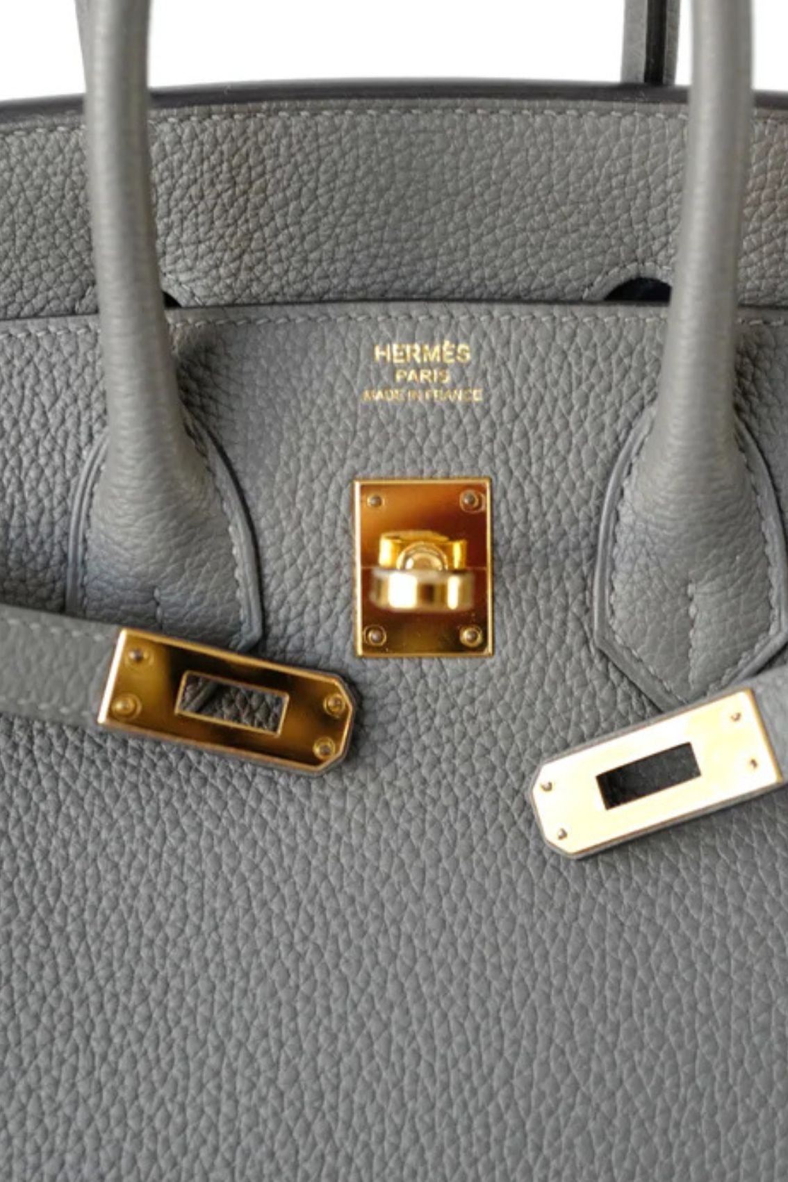 Hermès Birkin 25 Gris Meyer Togo Leather Gold Hardware D Stamp