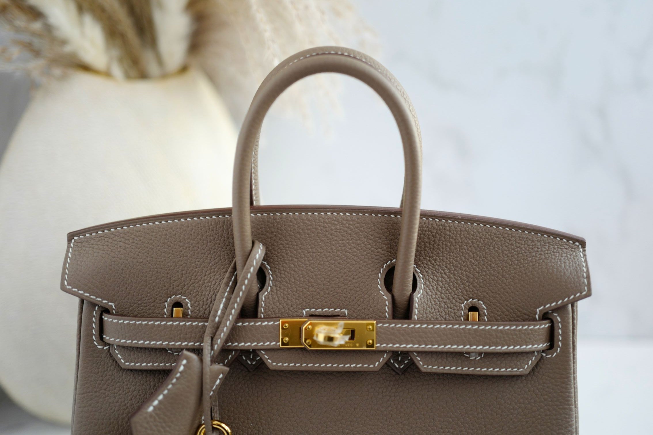 Hermes Birkin 25 Etoupe Togo Leather Gold Hardware K Stamp 2025