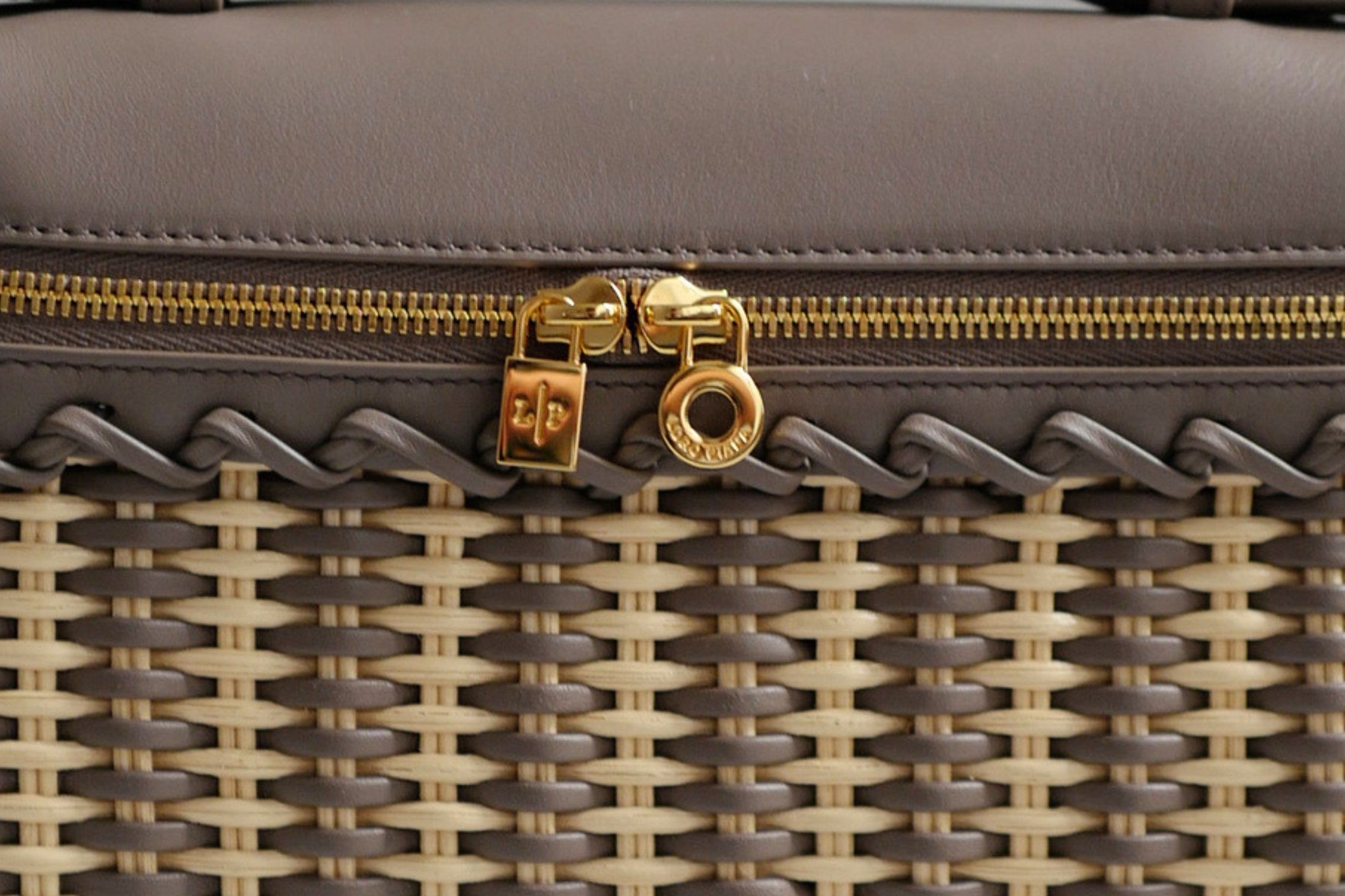 Loro Piana Extra Pocket L19 East West Wicker Malt/Almond Tree/Sun Gold Calfskin