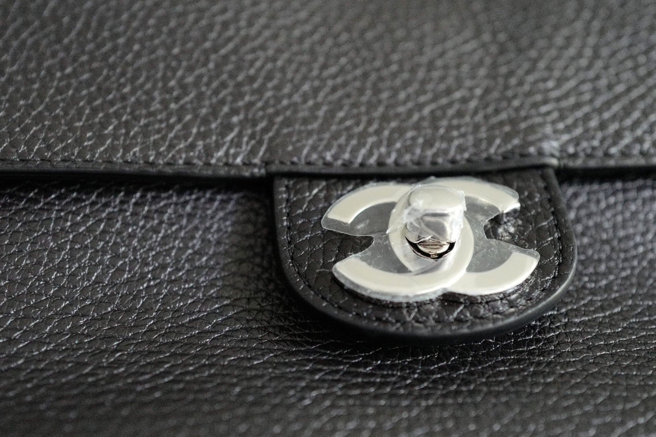 Chanel 26s Maxi Flapbag Black Grained Calfskin & Silver Metal "Matthieu Blazy