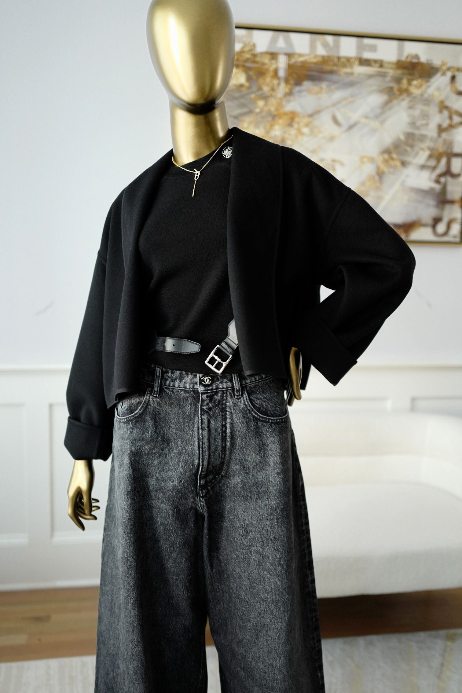NEW Hermes Cashmere Jacket in Noir Size 36