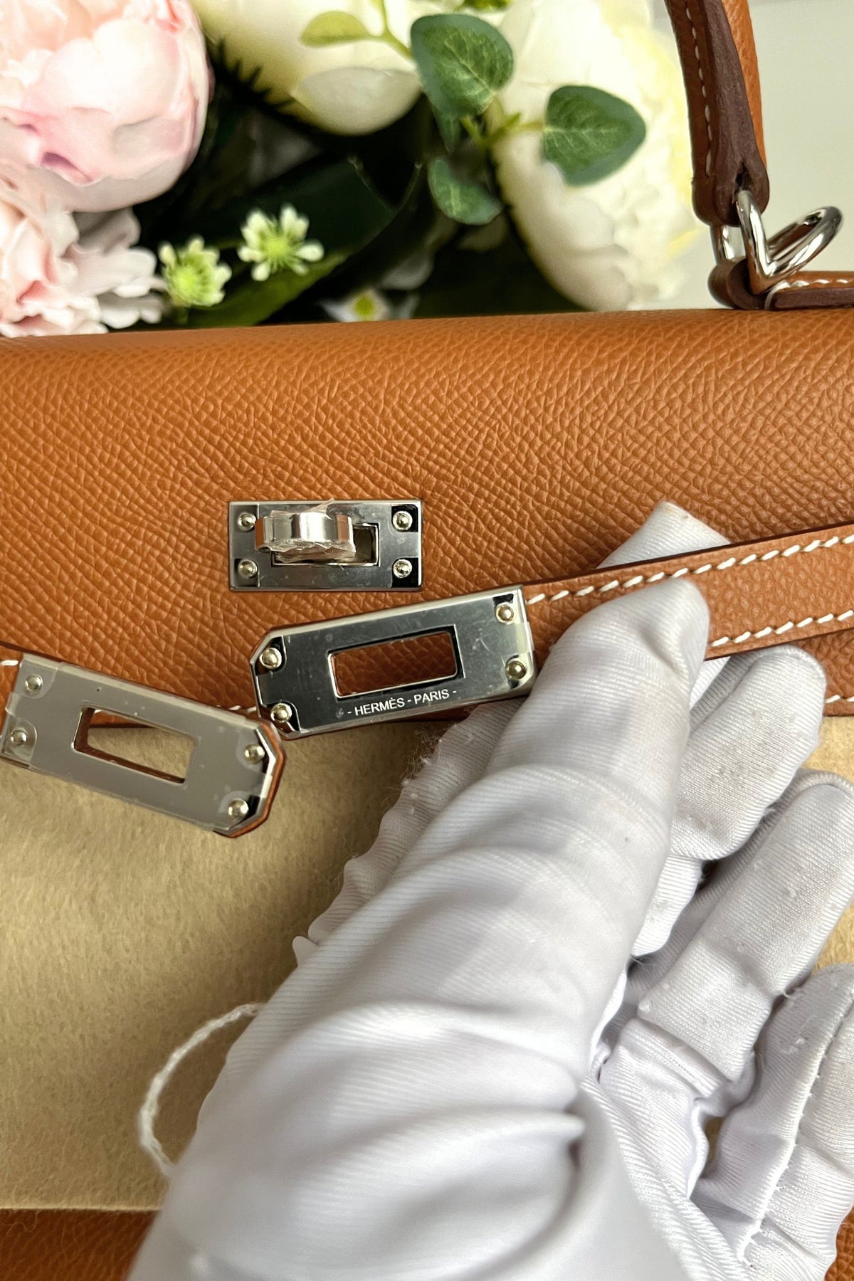 BNIB Hermes Kelly 25 Gold Epsom Sellier Palladium Hardware G Stamp 2026