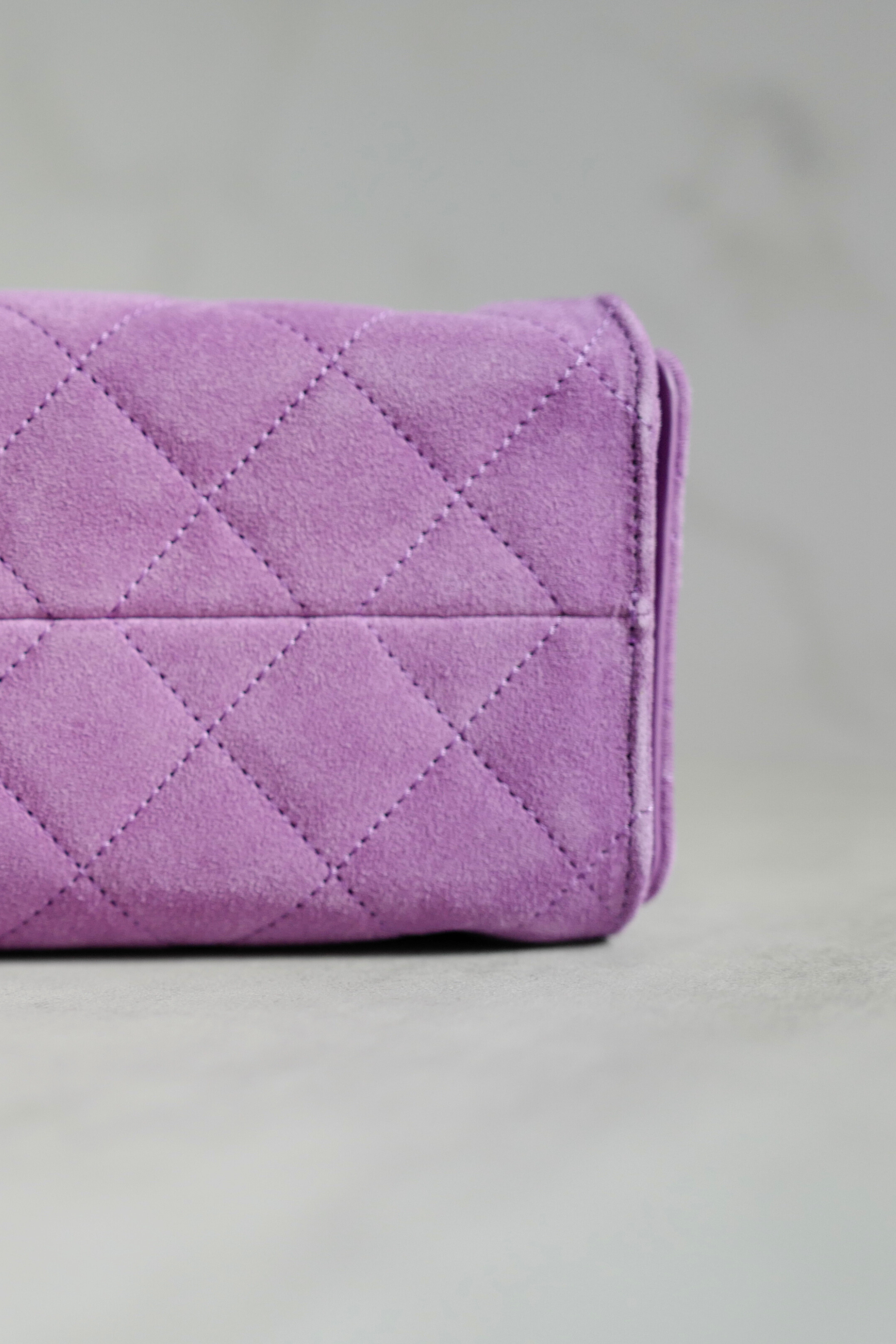 BNIB Chanel 26C Mini Hobo Shoulder Bag in Purple Suede with Gold Hardware