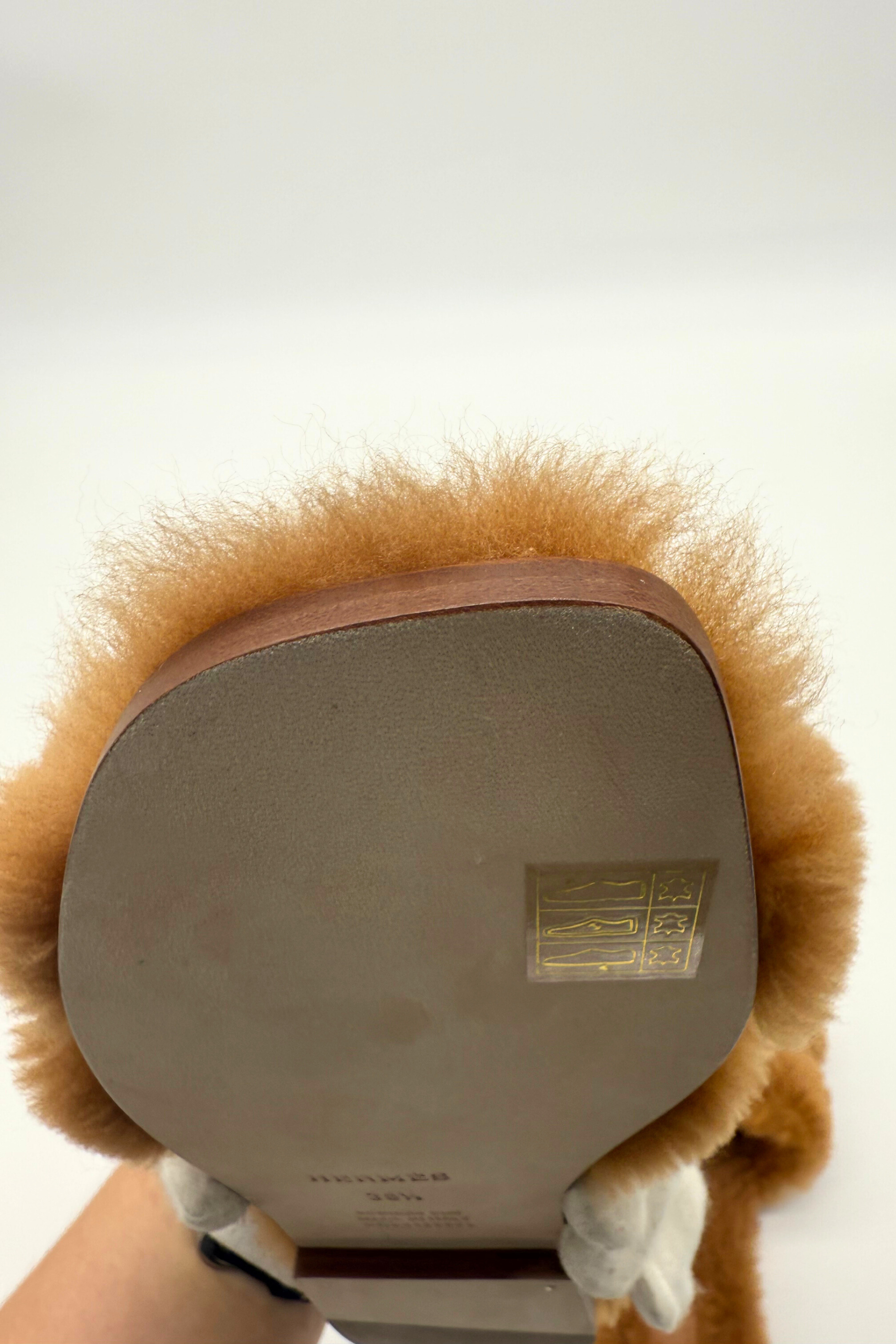 New Hermès Oran Sandal in Sheep Fur Naturel Size 38.5