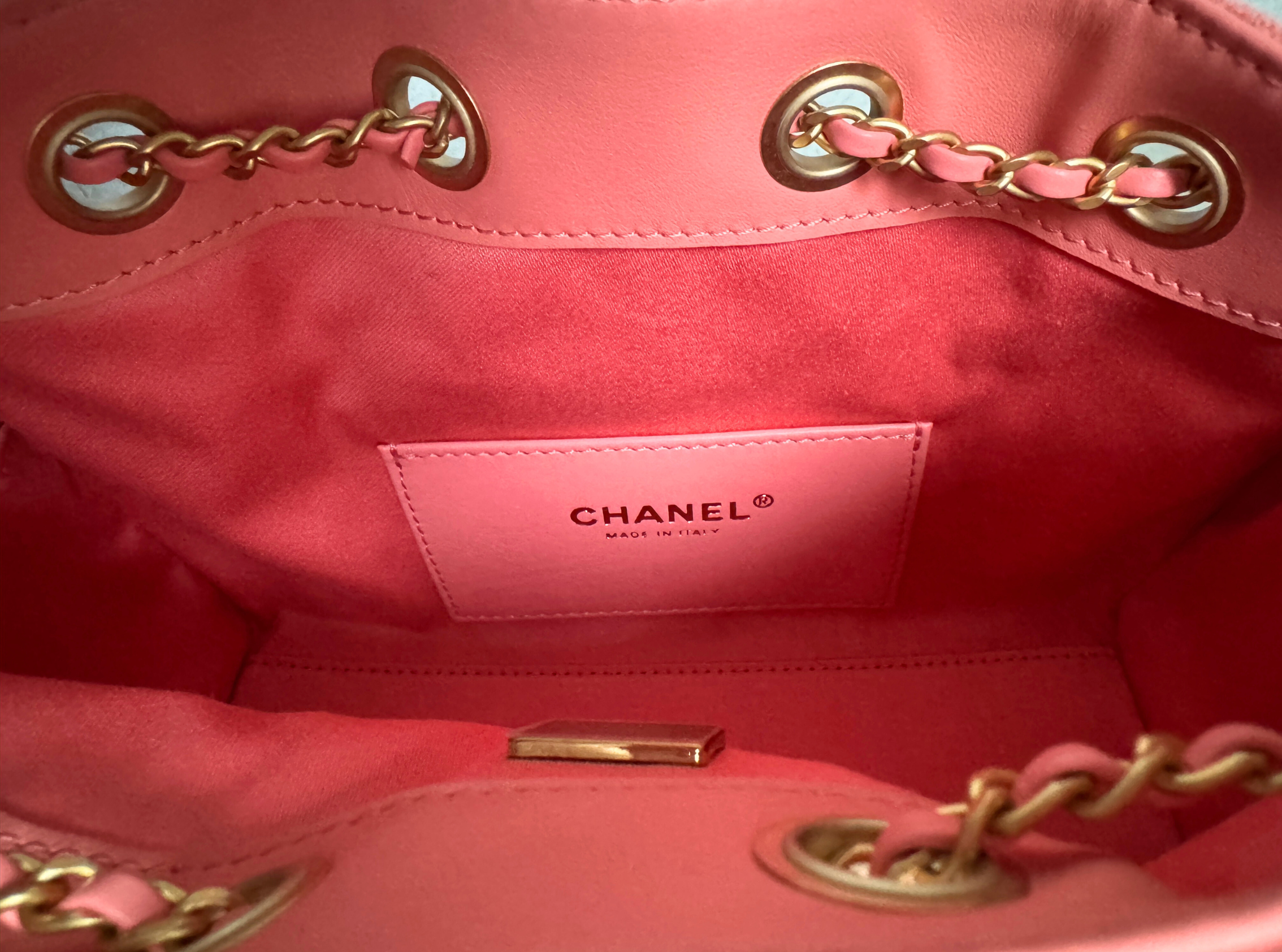 BNIB Chanel 26C Mini Hobo Shoulder Bag in Pink Suede with Gold Hardware