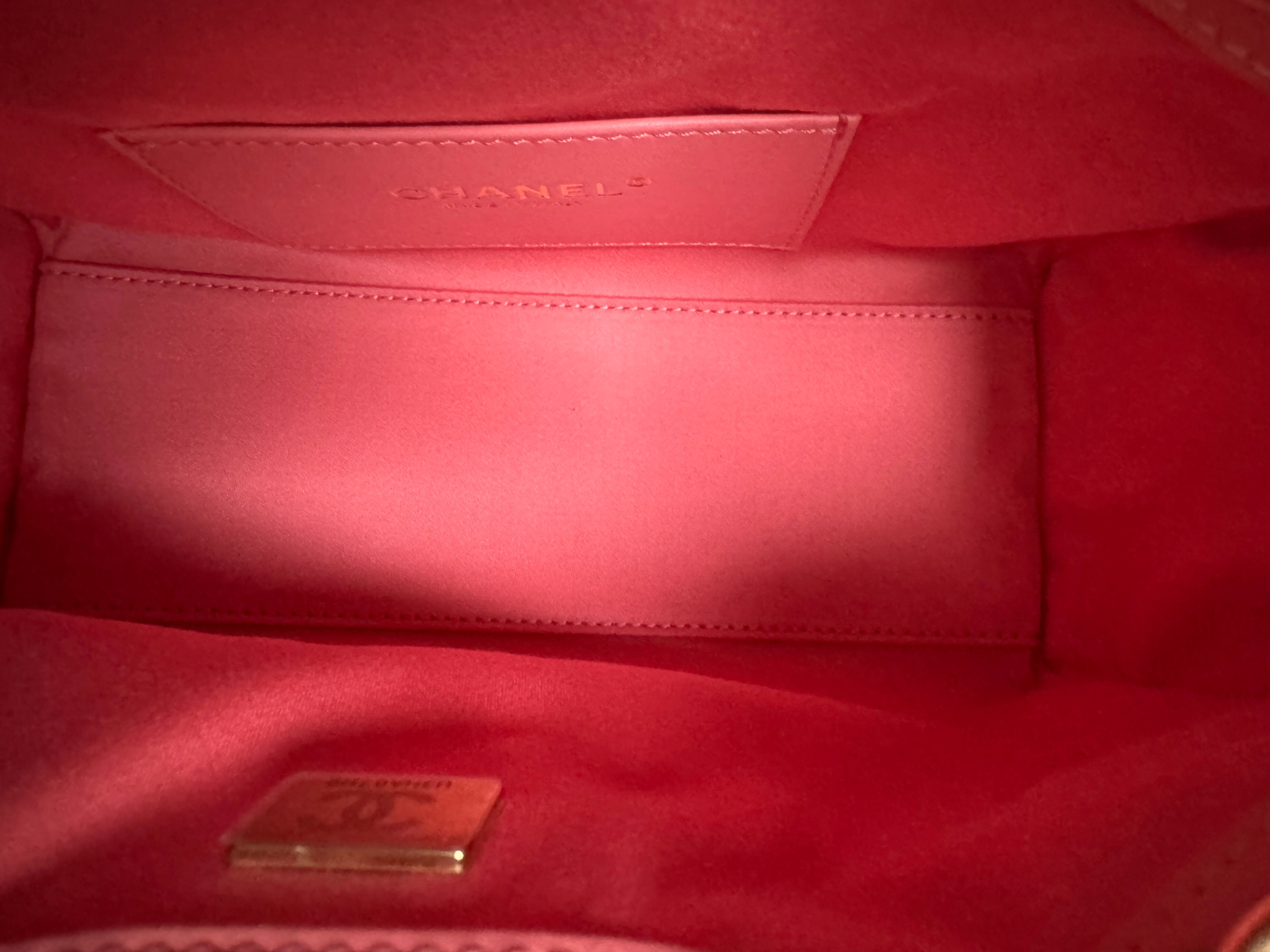 BNIB Chanel 26C Mini Hobo Shoulder Bag in Pink Suede with Gold Hardware