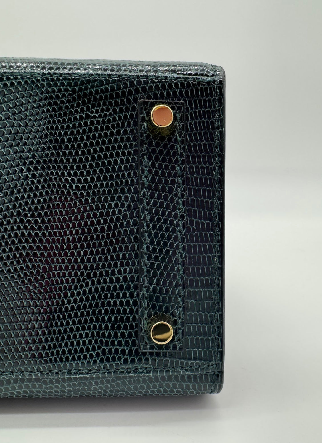 Hermes BIRKIN 20 Lizard Lisse in Vert Cypress Gold Hardware