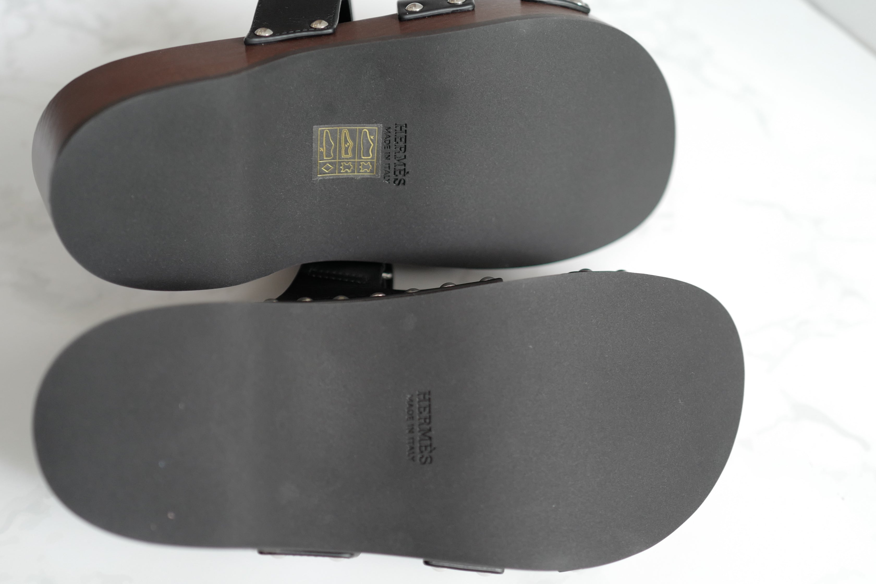 BNIB HERMÈS Kos Veau Women's Clog Noir - Size 38