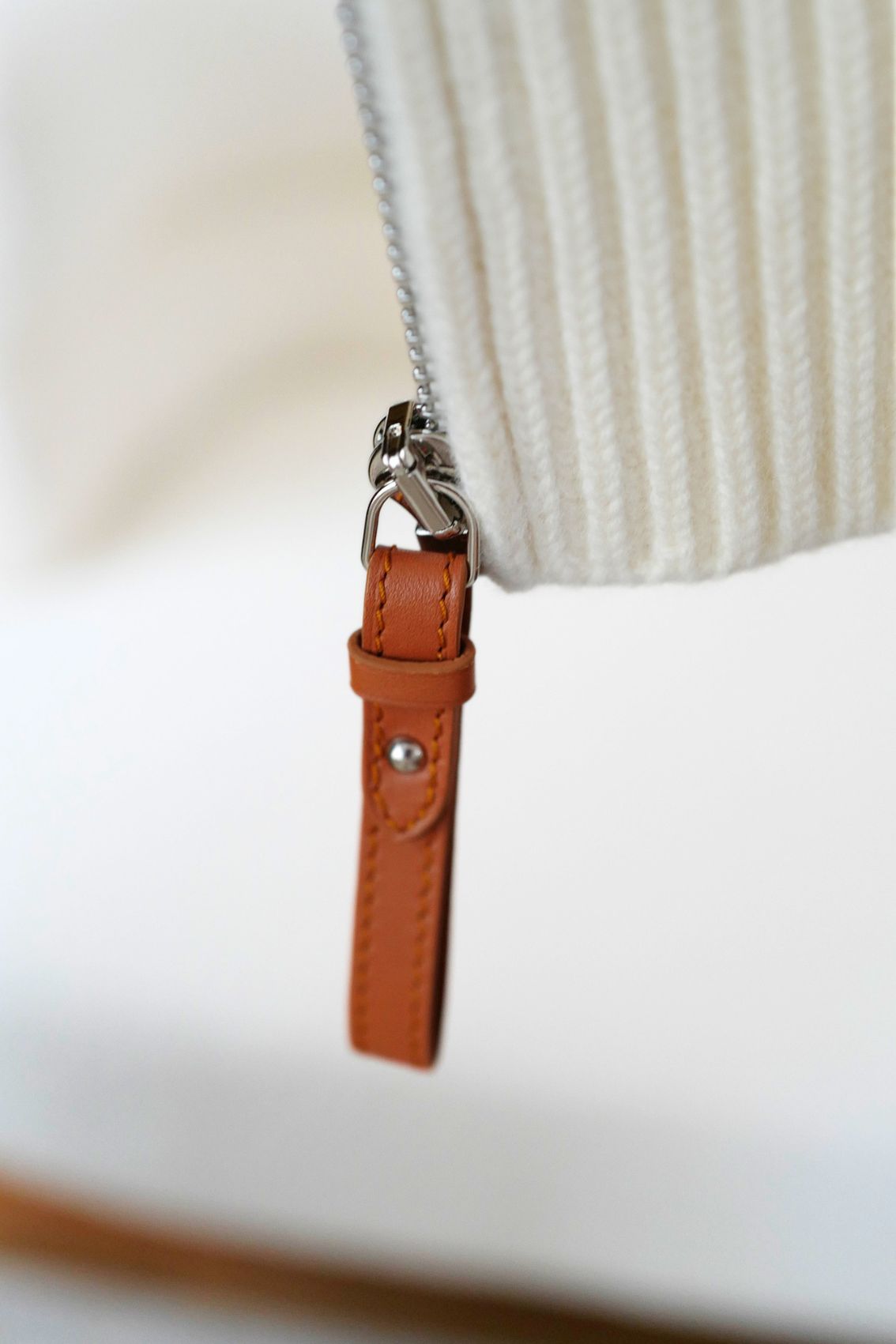 Hermès Blousson Cardigan Blanc Naturel Wool Knit Size 38