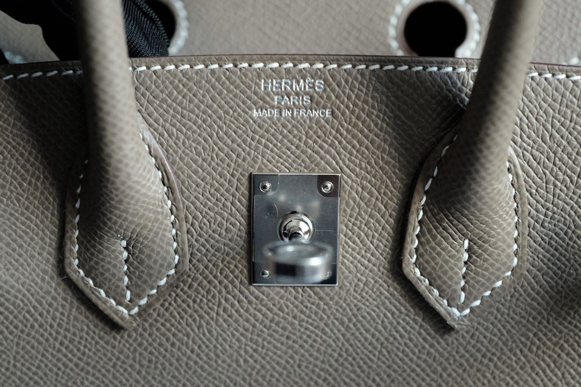 Hermès Birkin 25 Etoupe Epsom Sellier Palladium Hardware