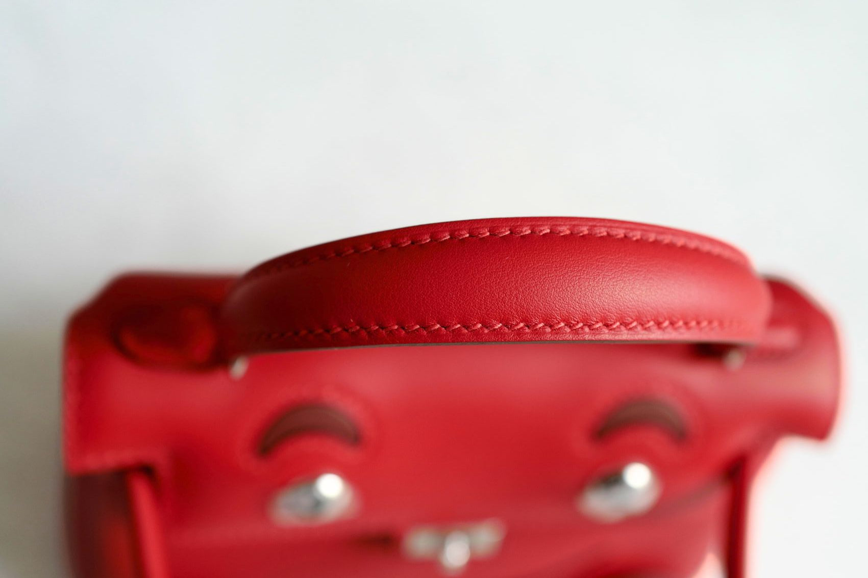 Hermès Kelly Doll Rouge De Coeur Swift Calfskin PHW G Stamp