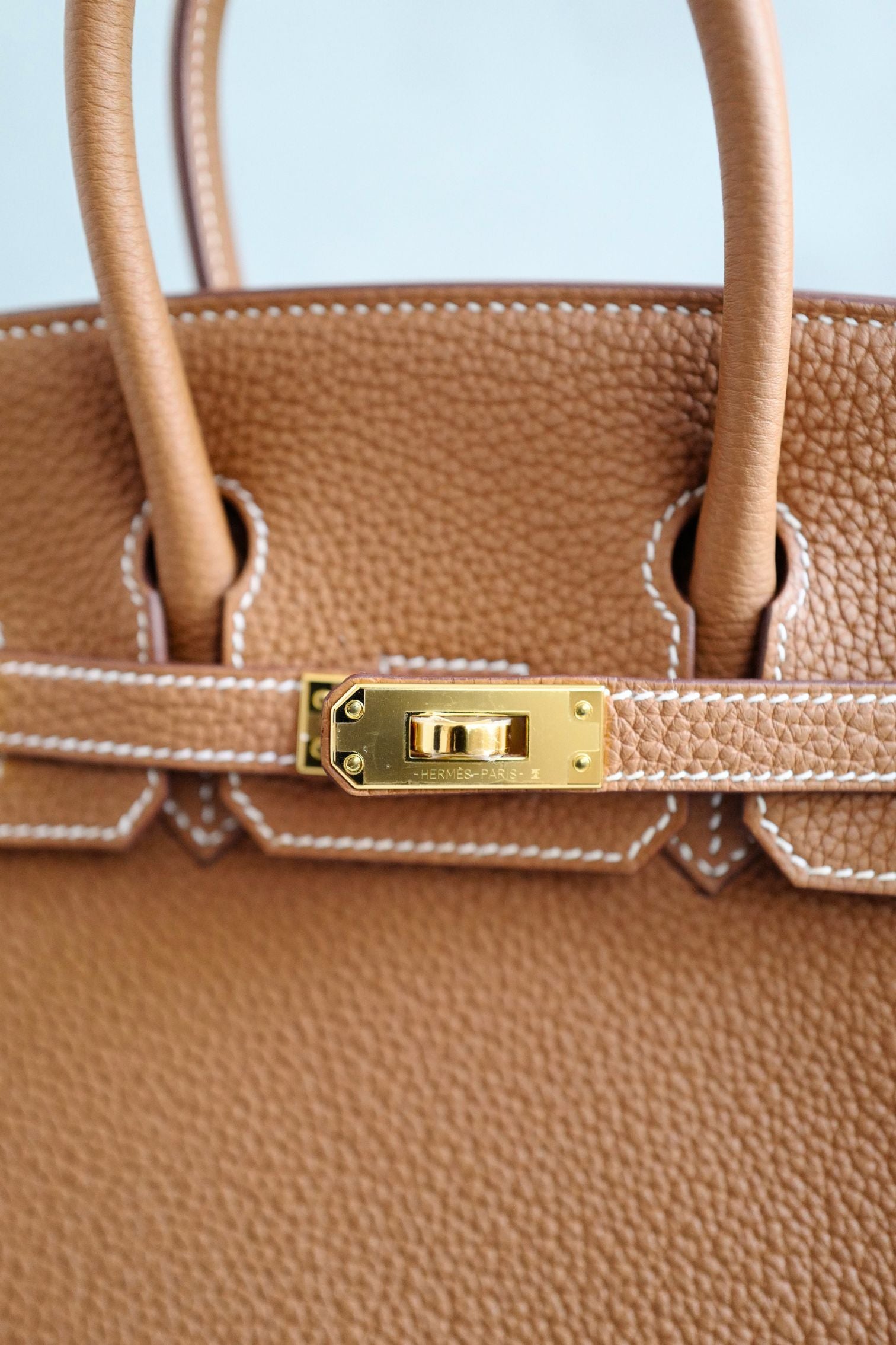 Hermes Birkin 25 Gold Togo Leather Gold Hardware W Stamp 2024