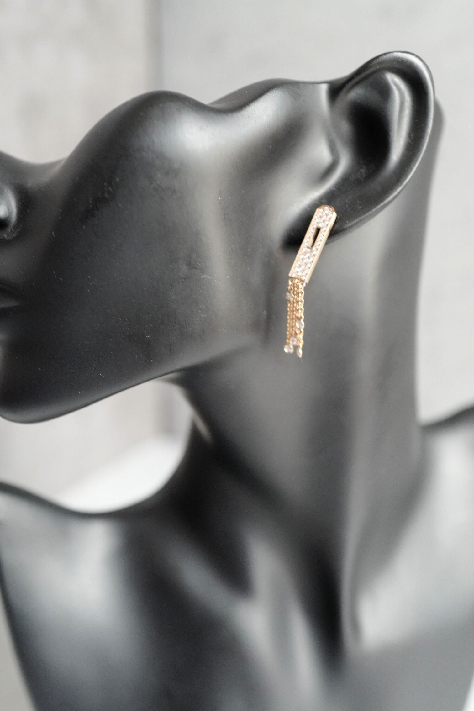Hermès Kelly Gavroche Earrings 18K Rose Gold Diamond Small Model