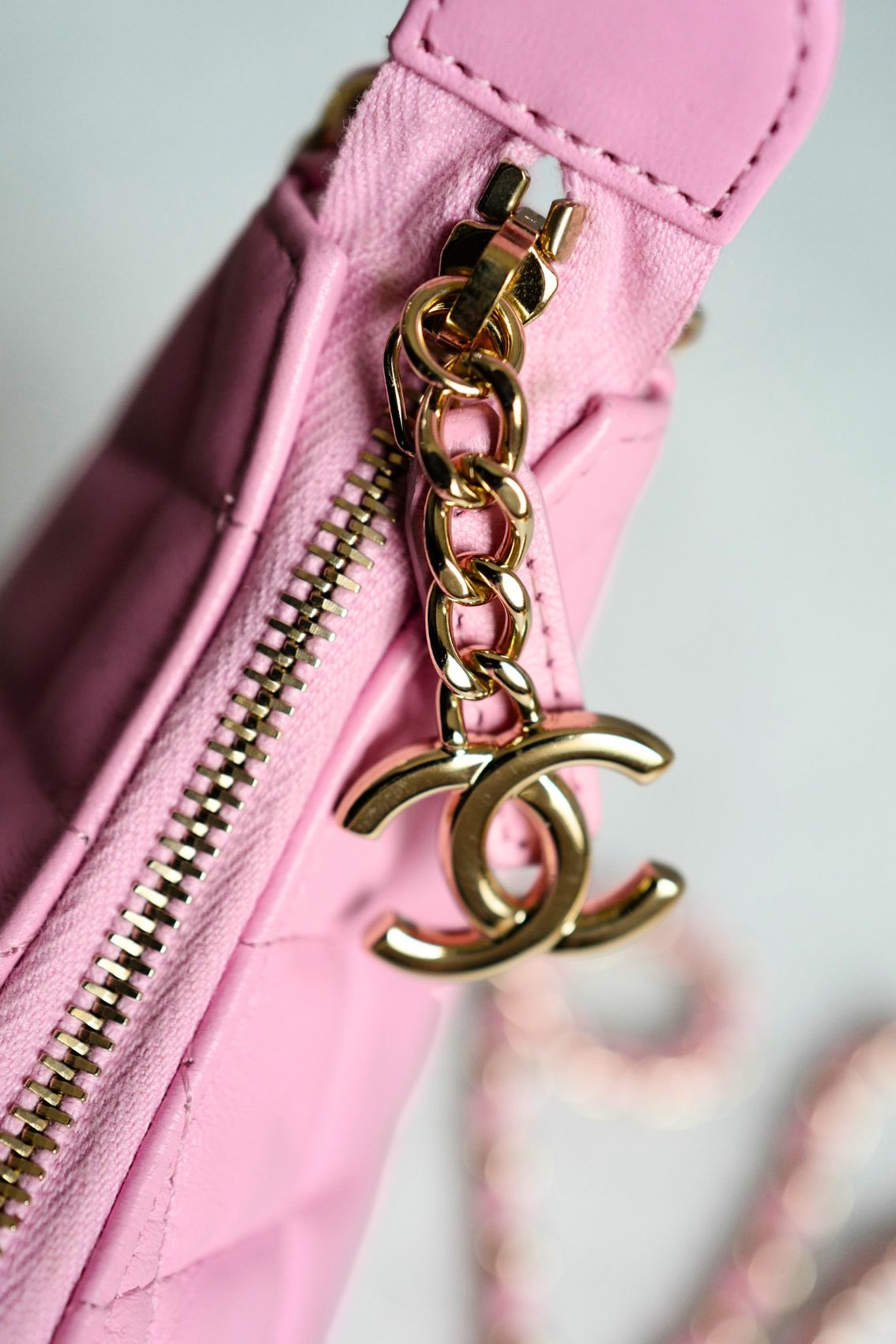 Chanel 23P Small Half Moon Hobo Bag In Lilac Pink With Gold Hardware