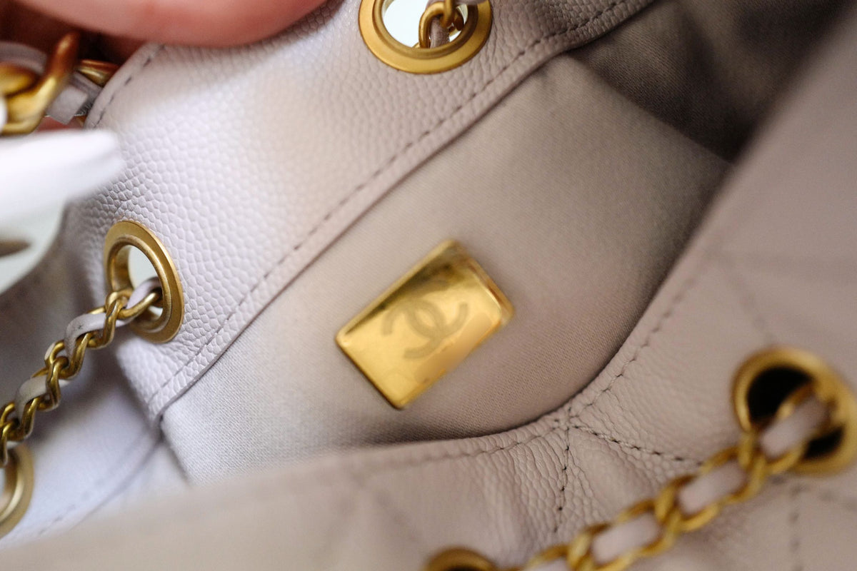 BNIB Chanel 25K Small Hobo Bag Lilac Grained Calfskin with Gold Hardware