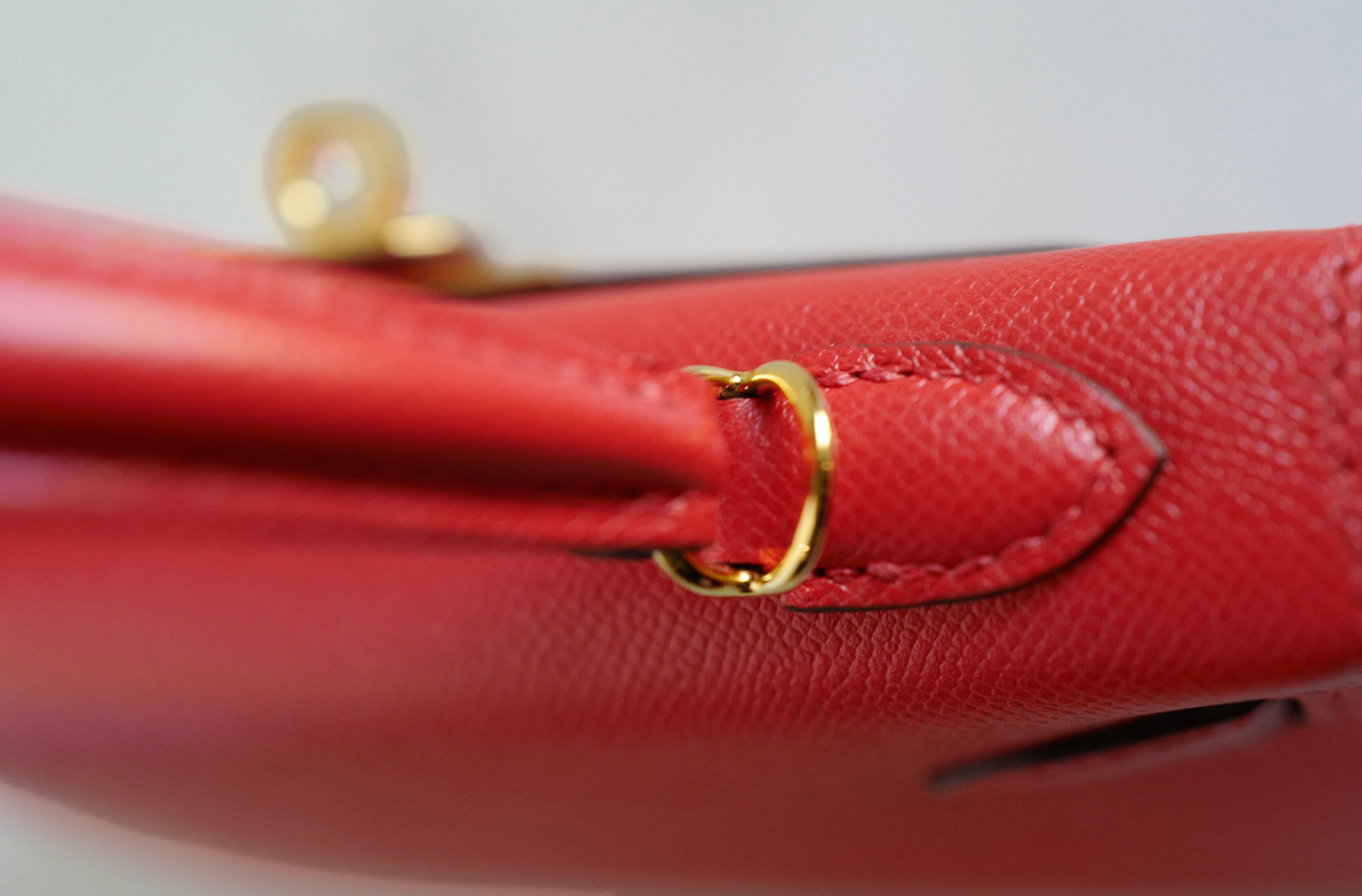 Hermès Mini Kelly Rouge De Coeur Madame Leather Gold Hardware Stamp K