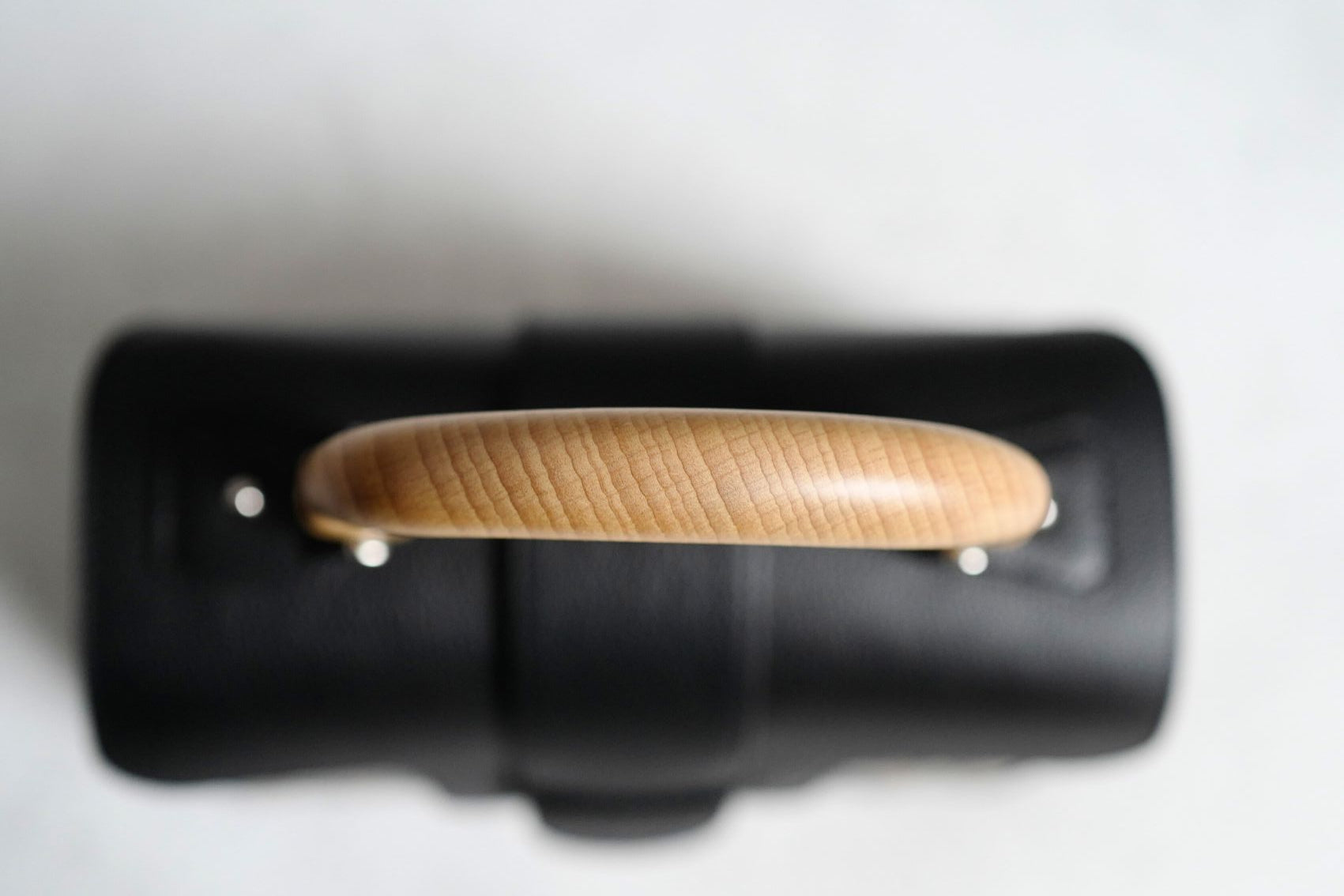 NEW Goyard Saigon Souple Mini Bag in Black Palladium HW with Beech Handle