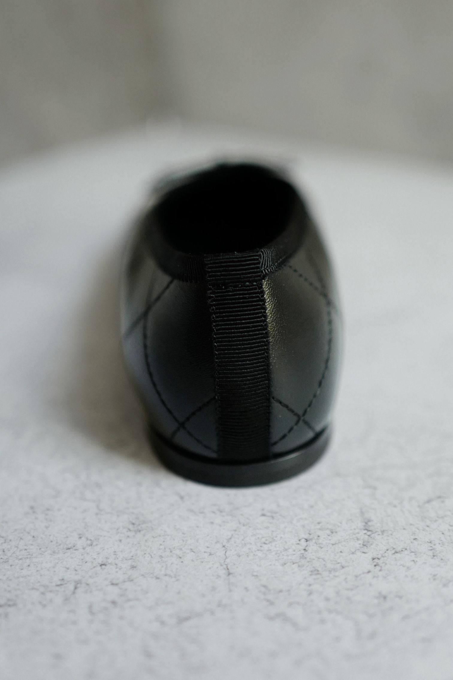 Chanel 26M Coco Beach Ballet Flats Black Lambskin Size 37