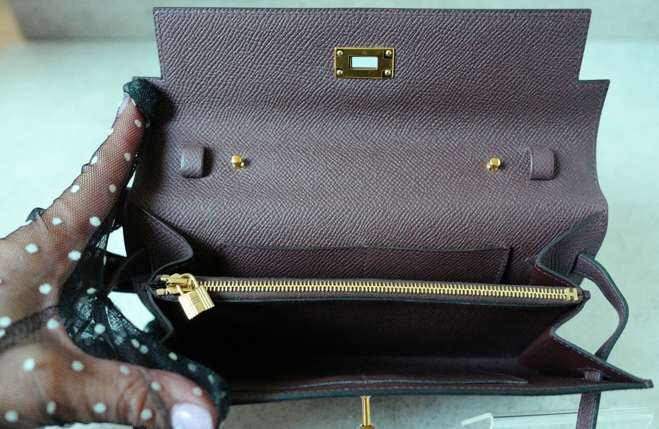 Hermès Kelly To Go Rouge Sellier Epsom Leather Gold Hardware Crossbody Bag