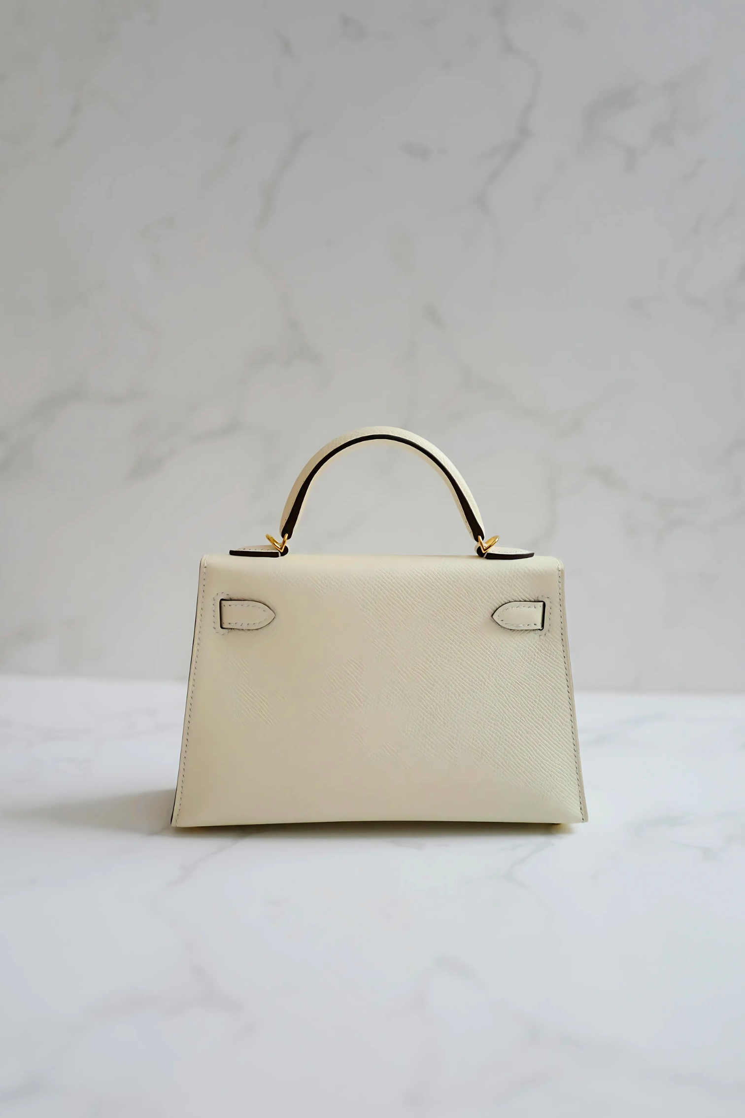 BNIB Hermès Mini Kelly 20 in Nata Epsom Leather Gold HW