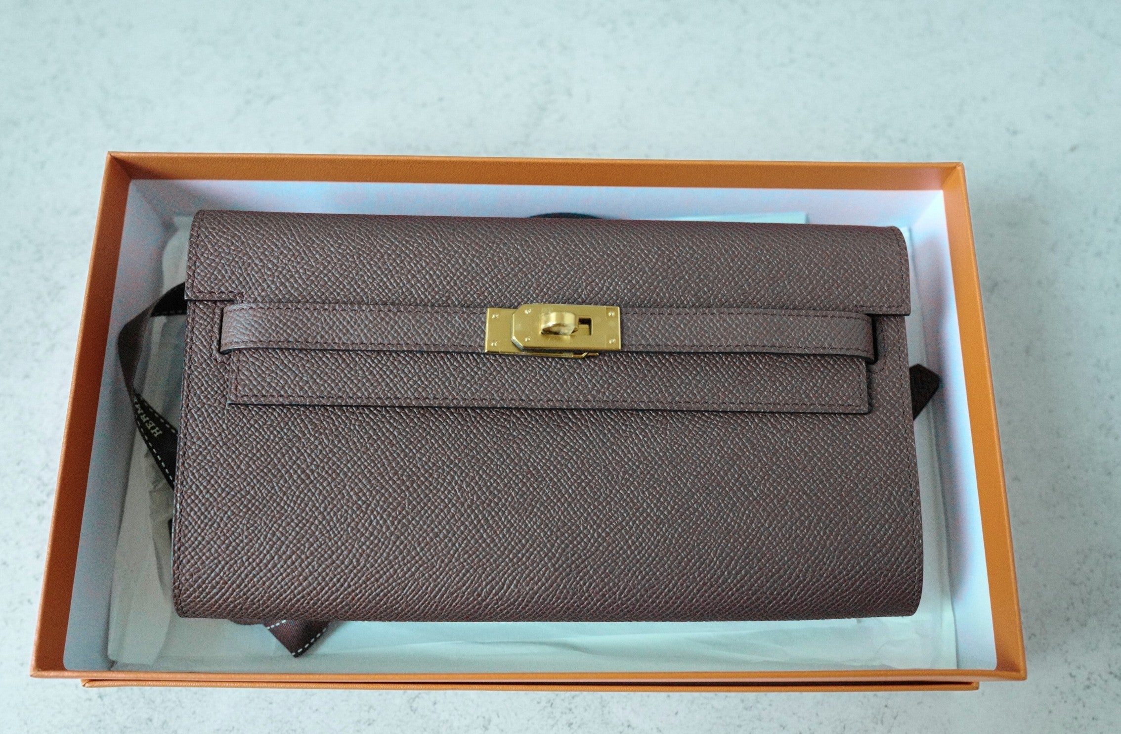 Hermès Kelly To Go Rouge Sellier Epsom Leather Gold Hardware Crossbody Bag