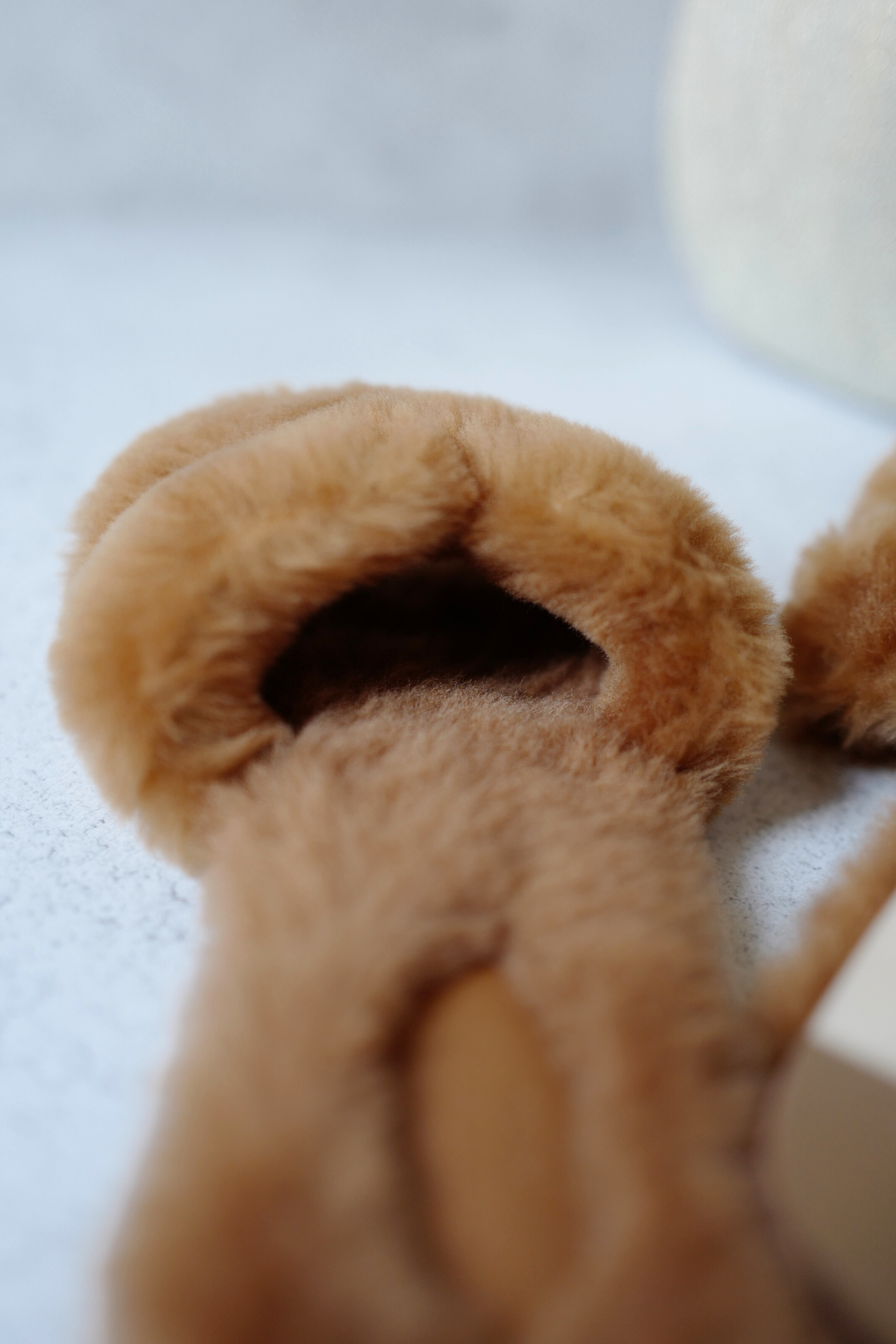 New Hermès Oran Sandal in Sheep Fur Naturel Size 38.5