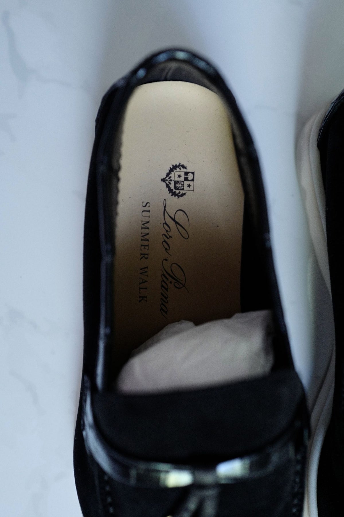BNIB Loro Piana Summer Charms Walk Loafers In Black Suede Alligator strap Size 37