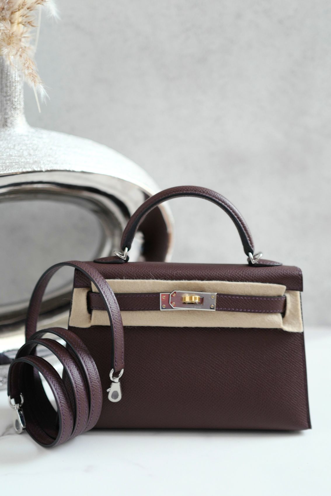 NEW Hermès Kelly 20 Rouge Sellier Epsom Leather Electrum Hardware K Stamp