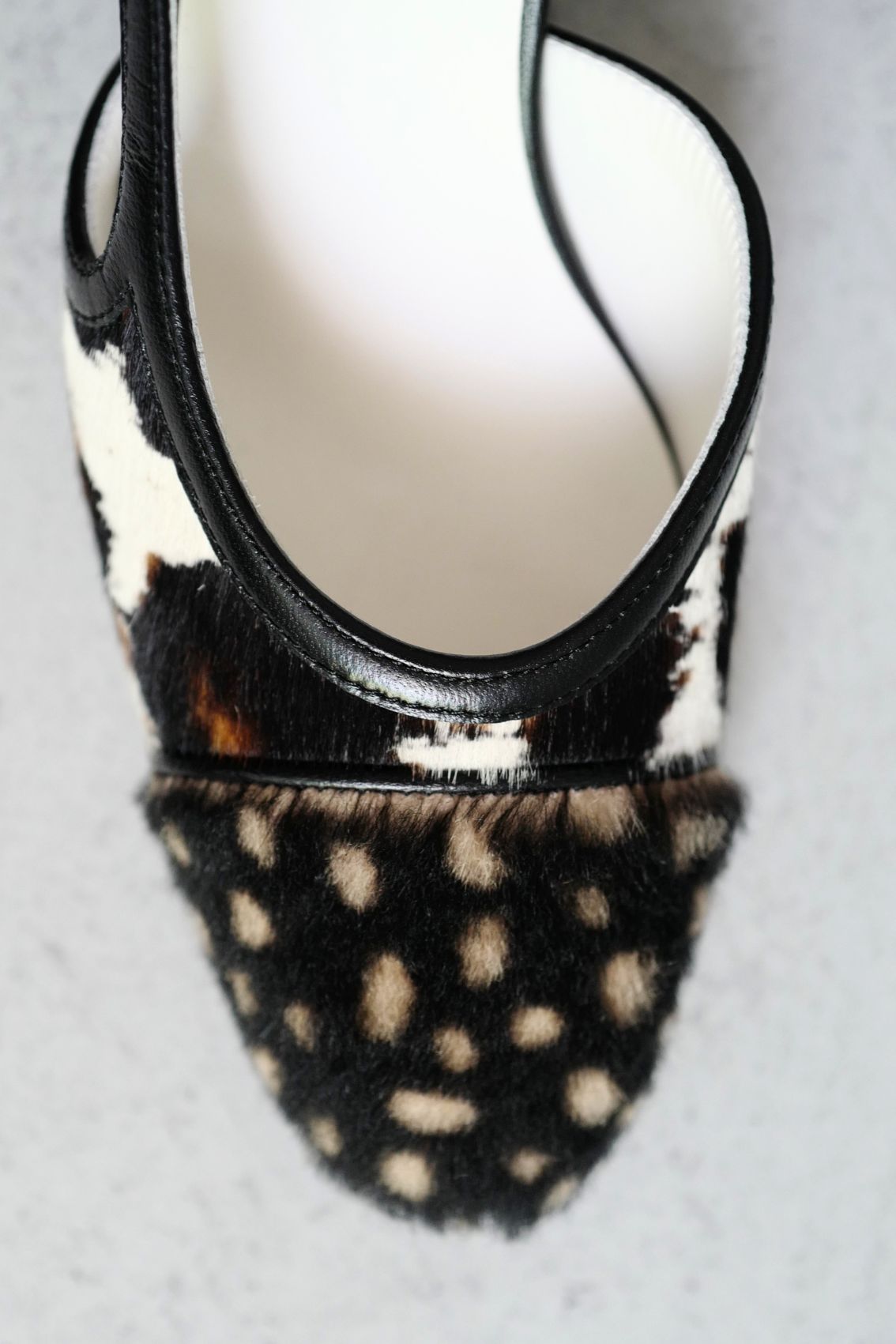 Chanel 26S Slingbacks Matthieu Blazy's White/Brown/Black Calfskin Size 38