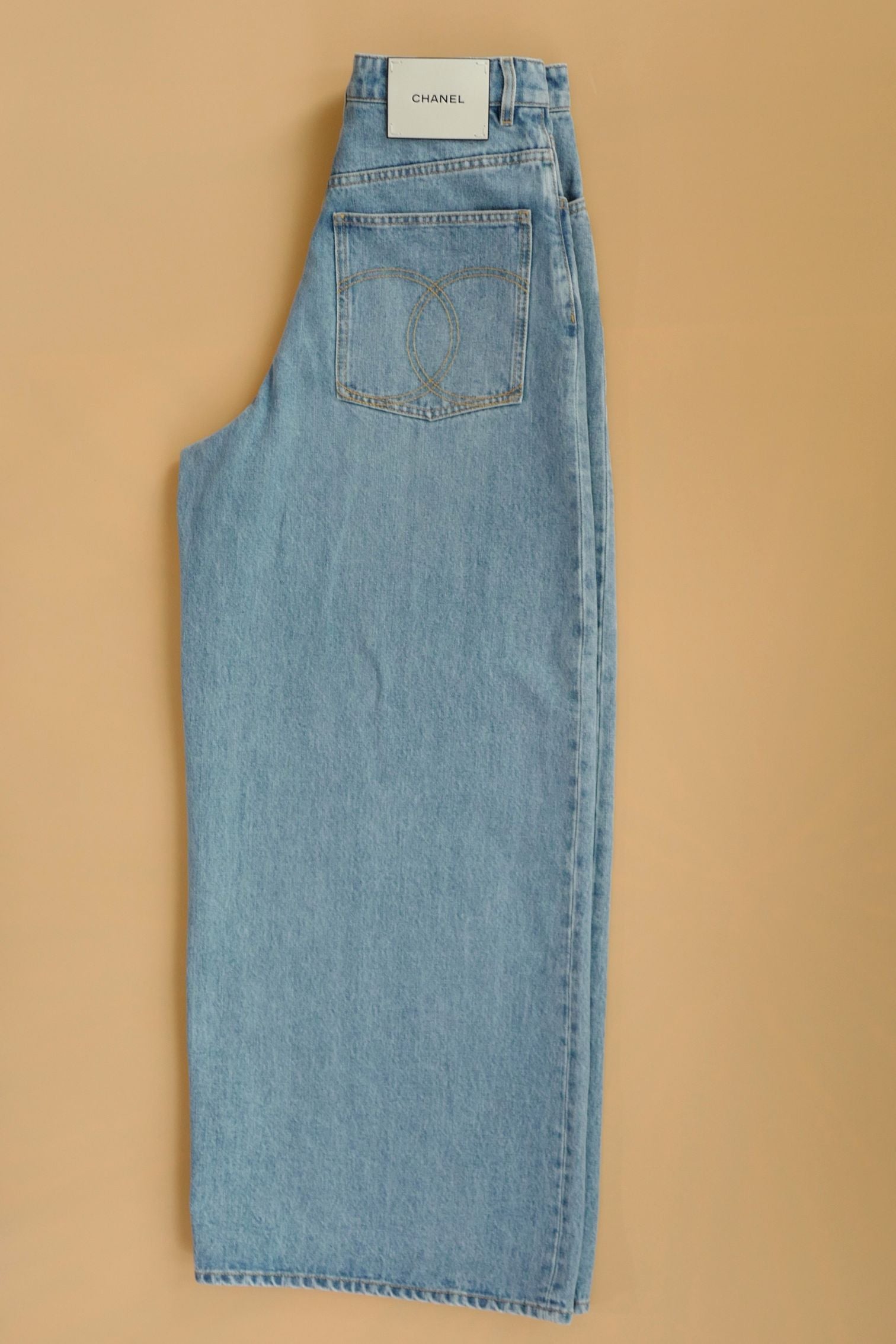 Chanel Métiers d’Art 2026 Matthieu Blazy Denim Blue Jeans Pants Size 36