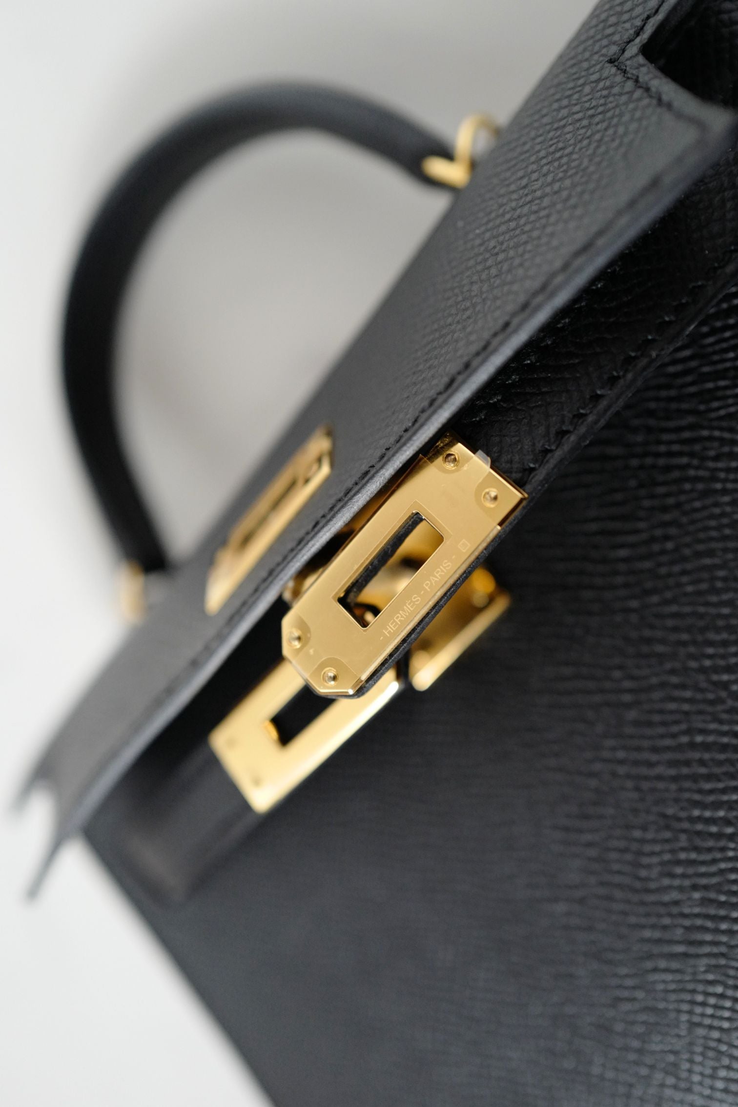NEW Hermes Mini Kelly Black Epsom Leather Gold Hardware G Stamp 2026