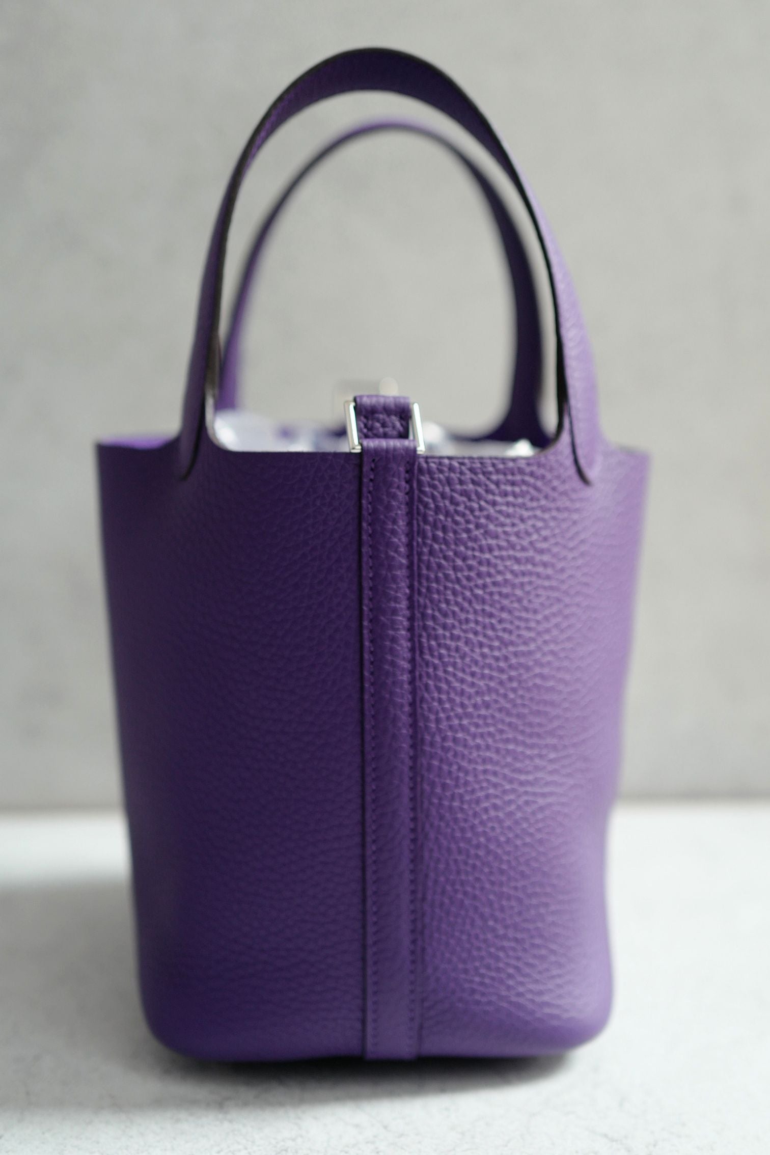 BNIB Hermes Picotin 18 Purple Clemence Leather Palladium Hardware G Stamp