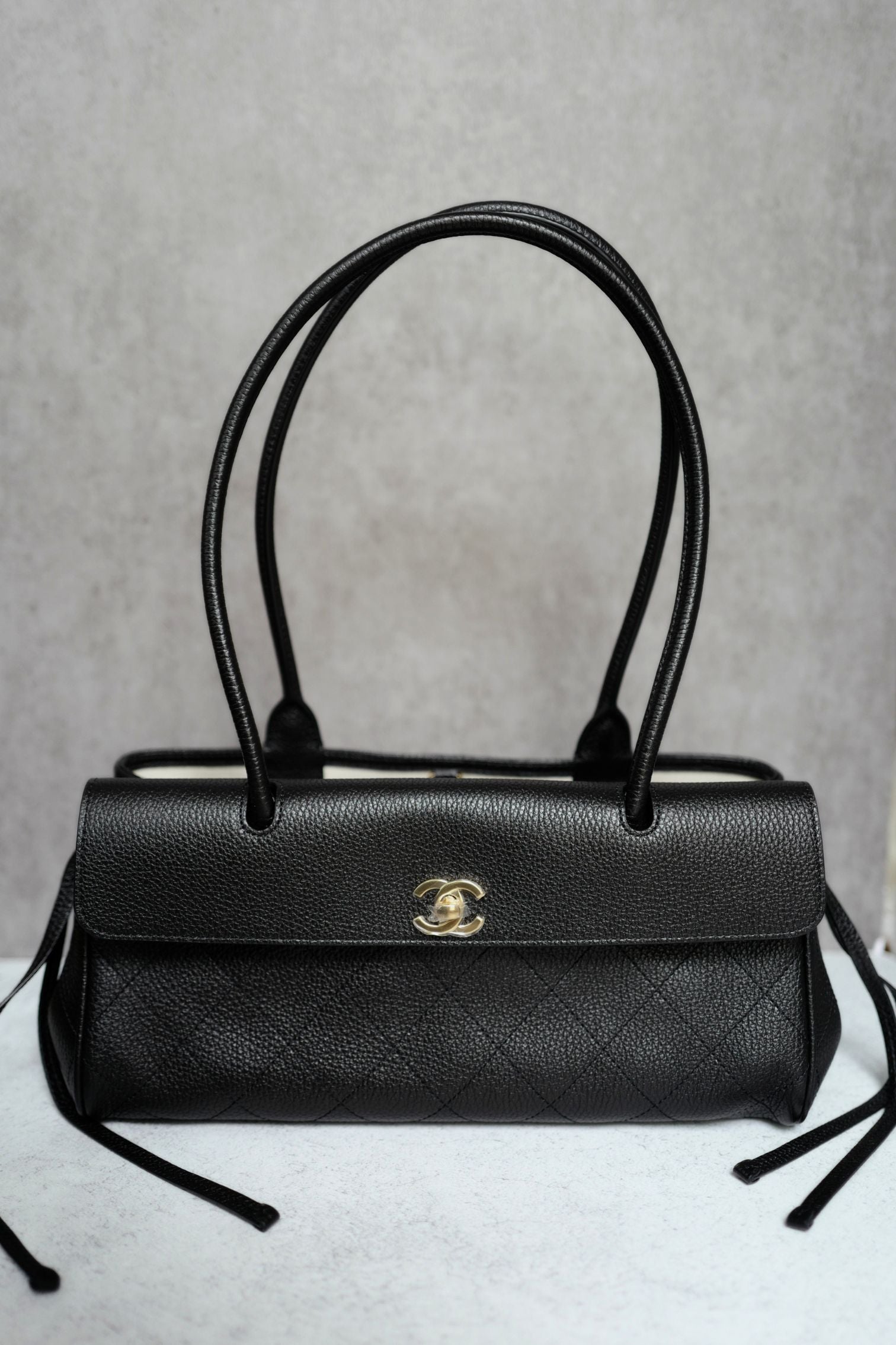 Chanel 26S Small Shopping Bag "Matthieu Blazy's" Black Calfskin Gold Hardware