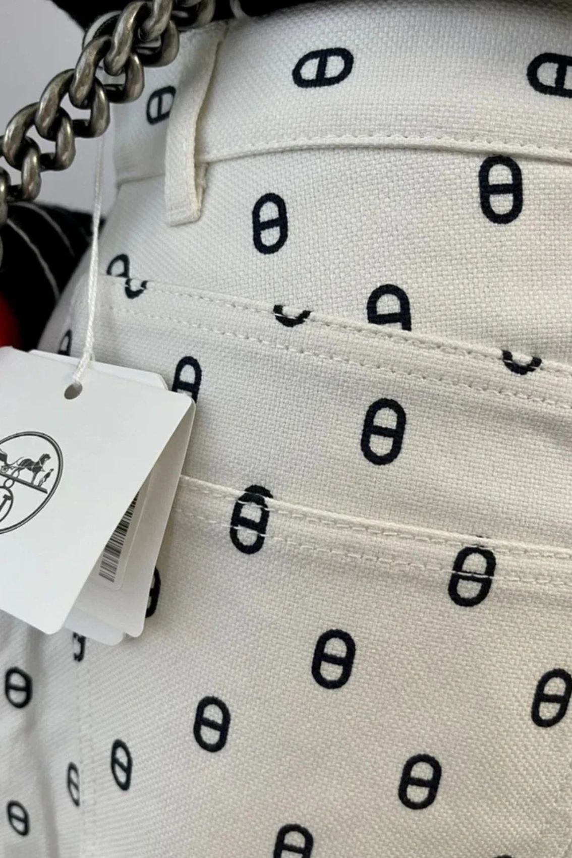 BNIB Hermes Chaine D’ancre 5 Pocket Pants Blanc Casse White Size 40