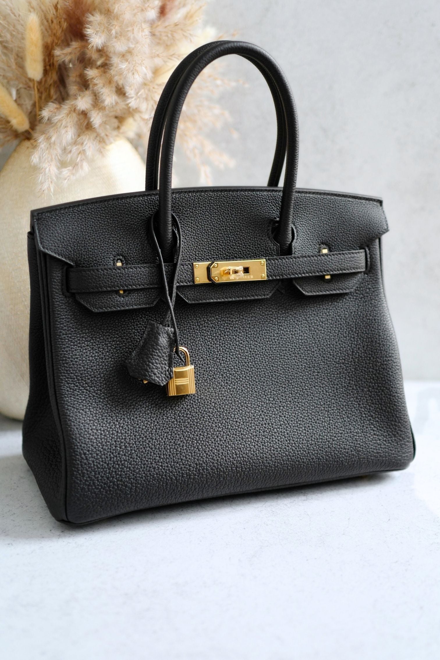 Hermès Birkin 30 Black Togo Leather Gold Hardware K Stamp
