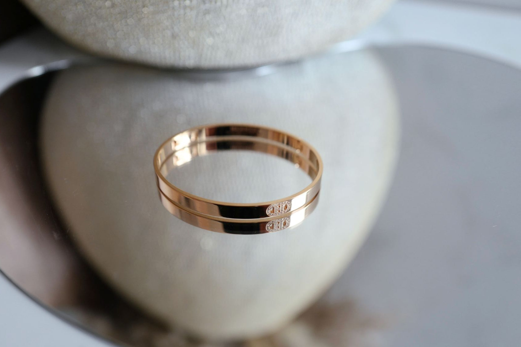 Hermès H d’Ancre Small Bracelet Rose Gold 18K SH