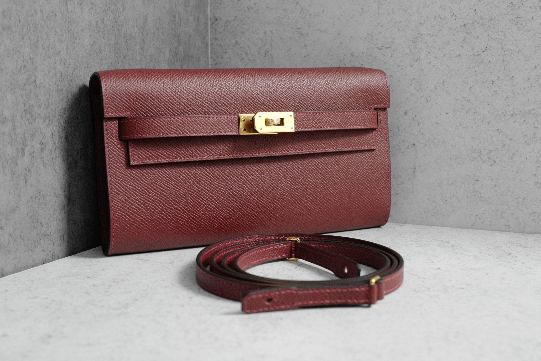 Hermès Kelly Classique To Go Wallet Rouge H Epsom Calfskin GHW G Stamp 2026