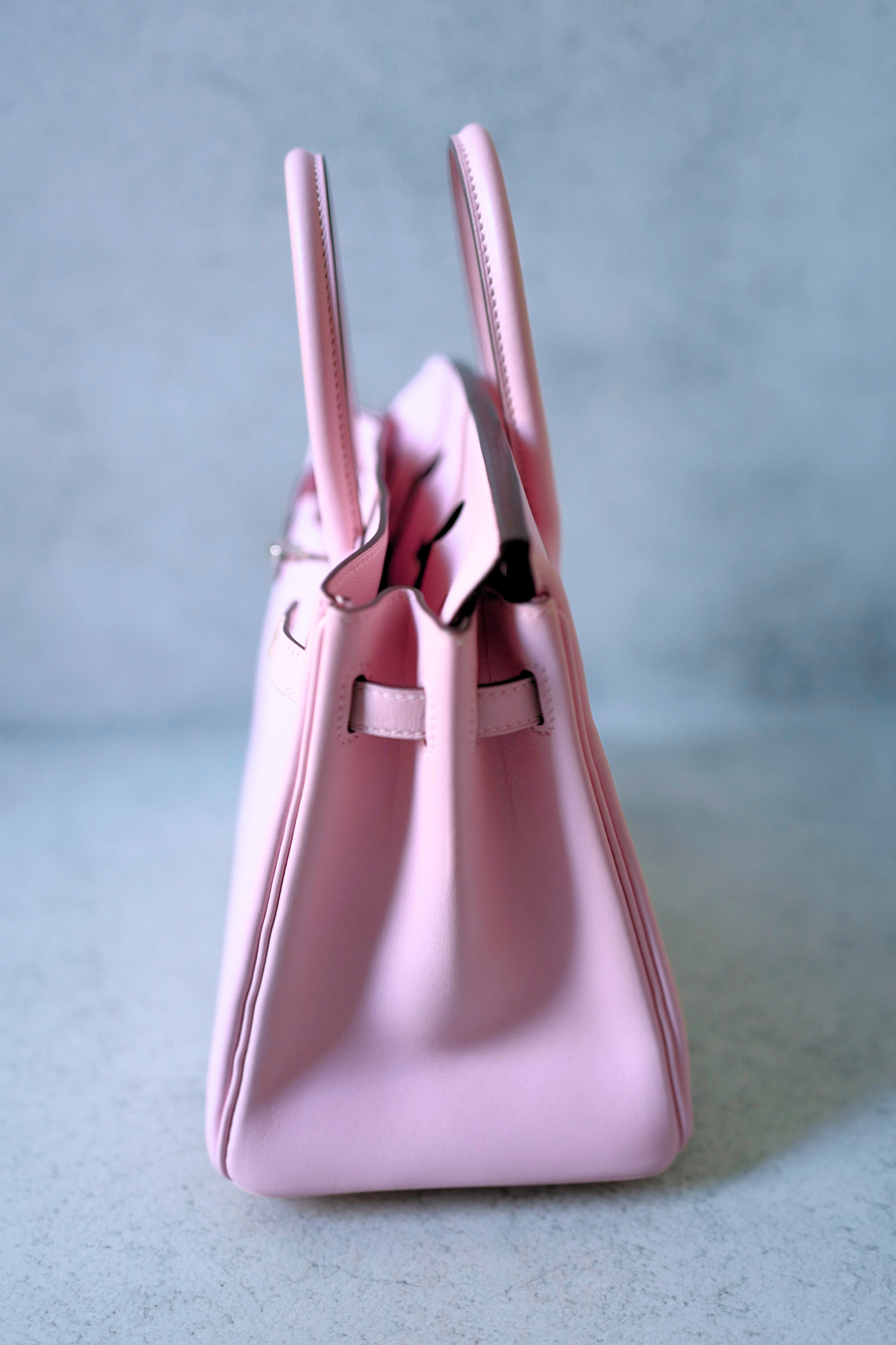 Hermès Birkin 25 Rose Sakura Swift Palladium Hardware D Stamp