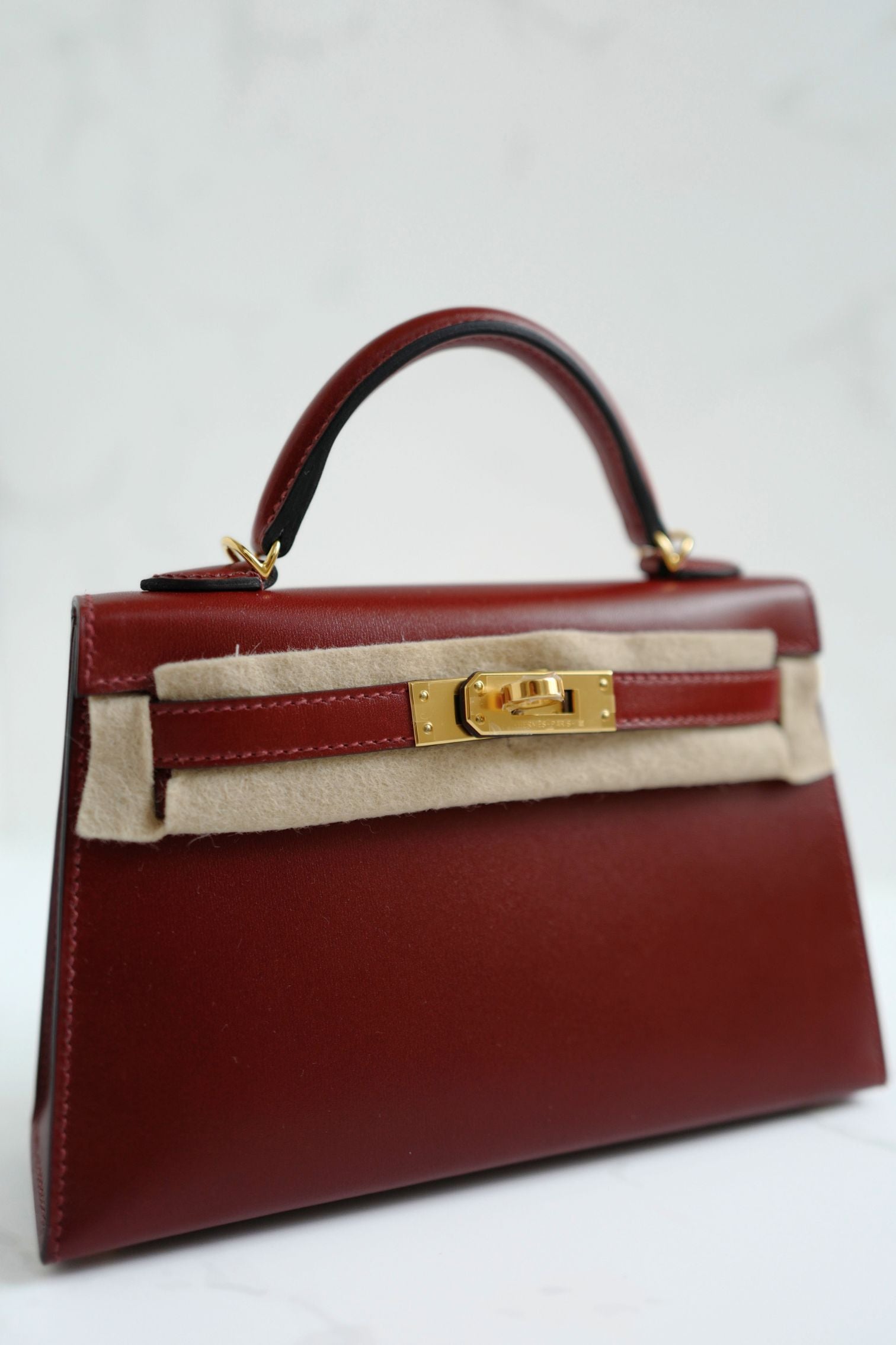 BNIB Hermès Mini Kelly 20 Rouge H Box Calf Leather Gold Hardware K Stamp 2025