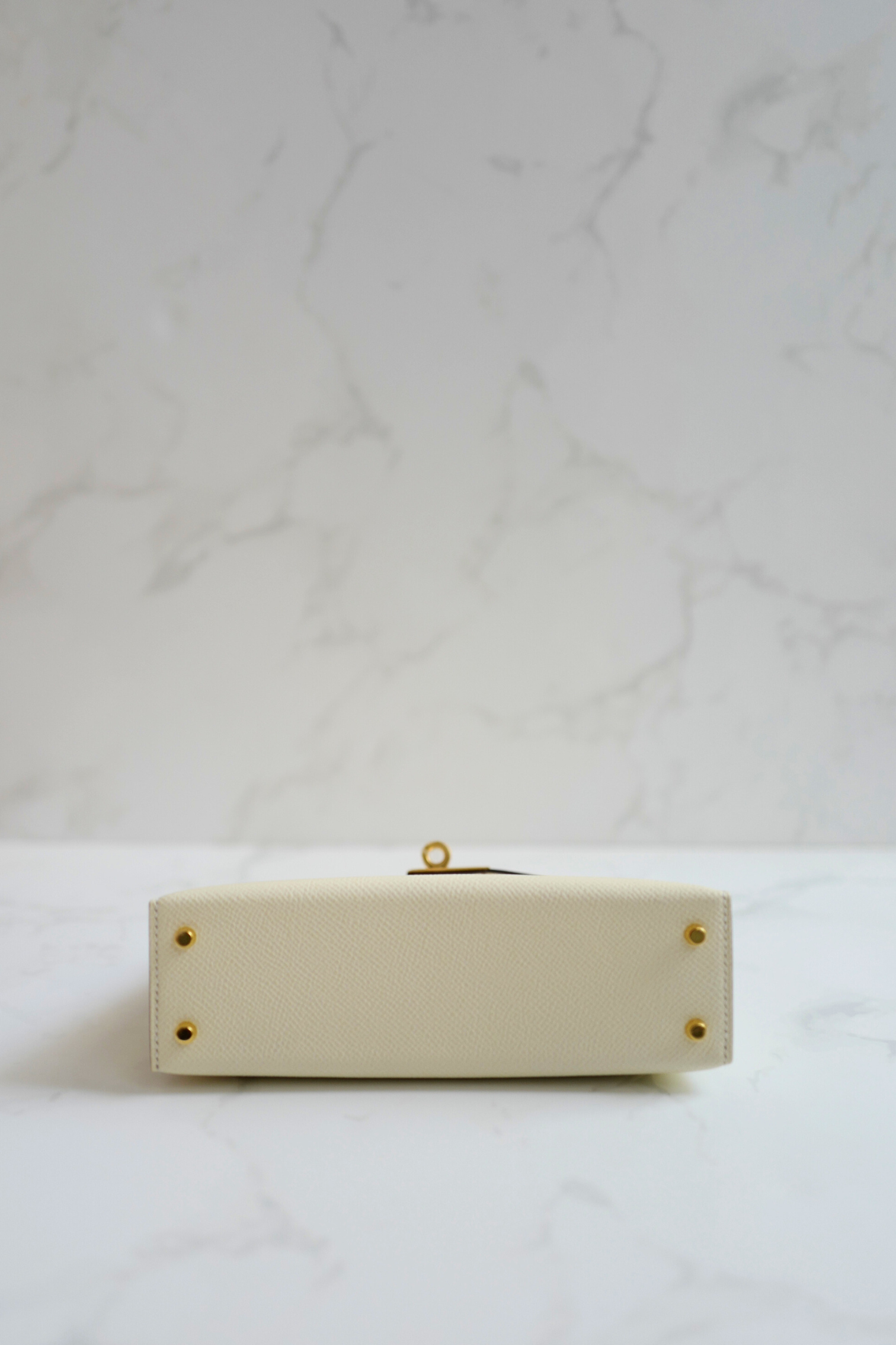 BNIB Hermès Mini Kelly 20 in Nata Epsom Leather Gold HW