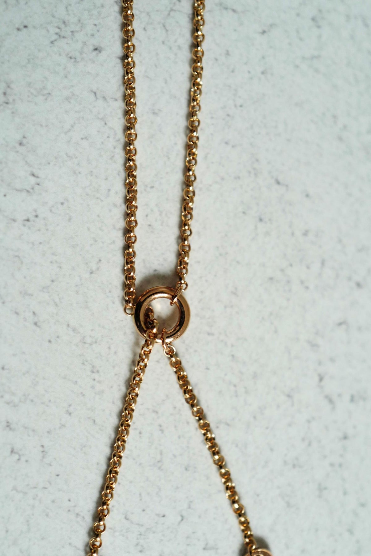 New Hermes Kelly Clochette Necklace pm dia 18k Rose Gold With Diamonds $11K